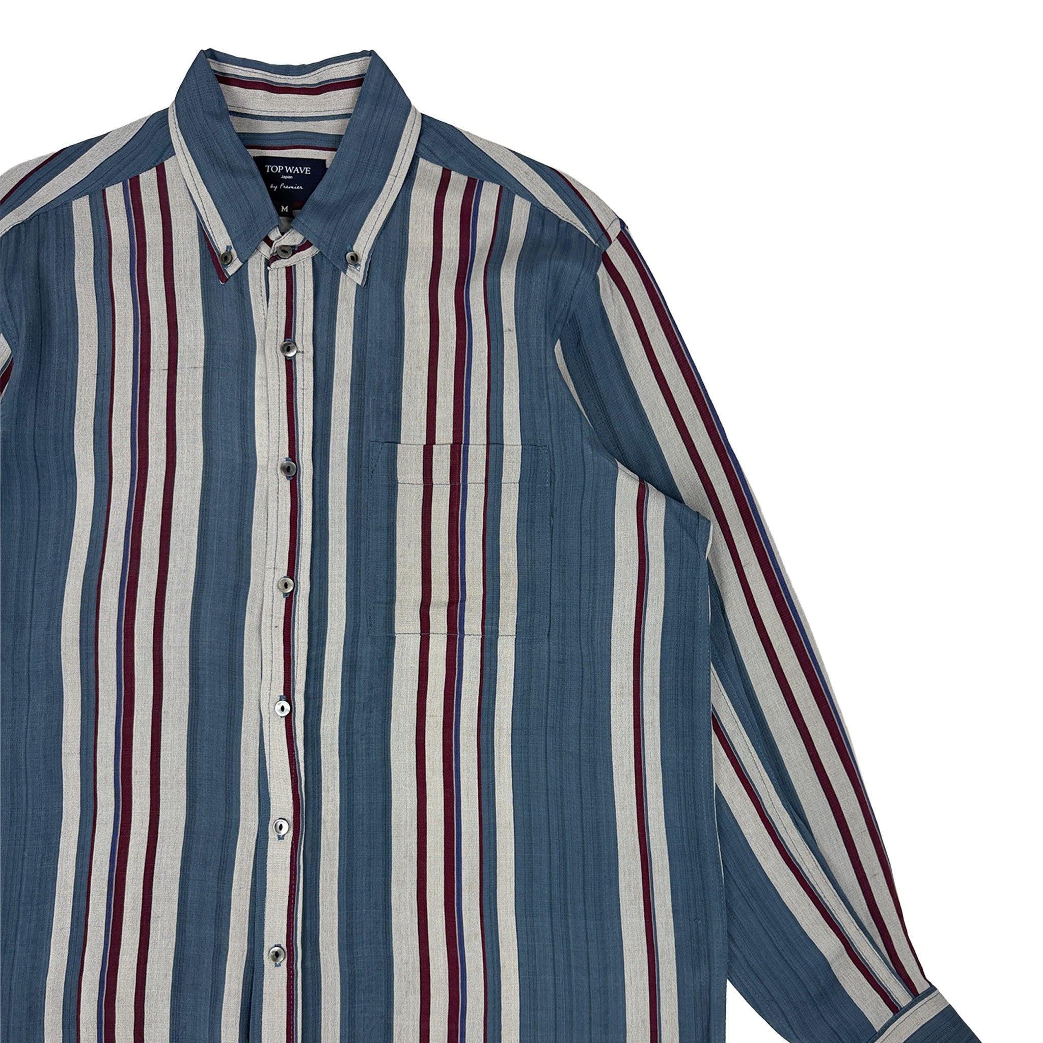 着物長袖シャツ メンズ M LSVN-M107-zoom-4