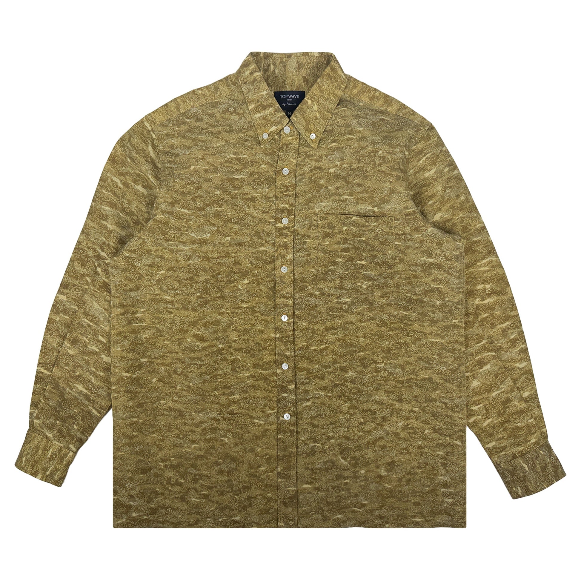 着物長袖シャツ メンズ M LSVN-M110-1