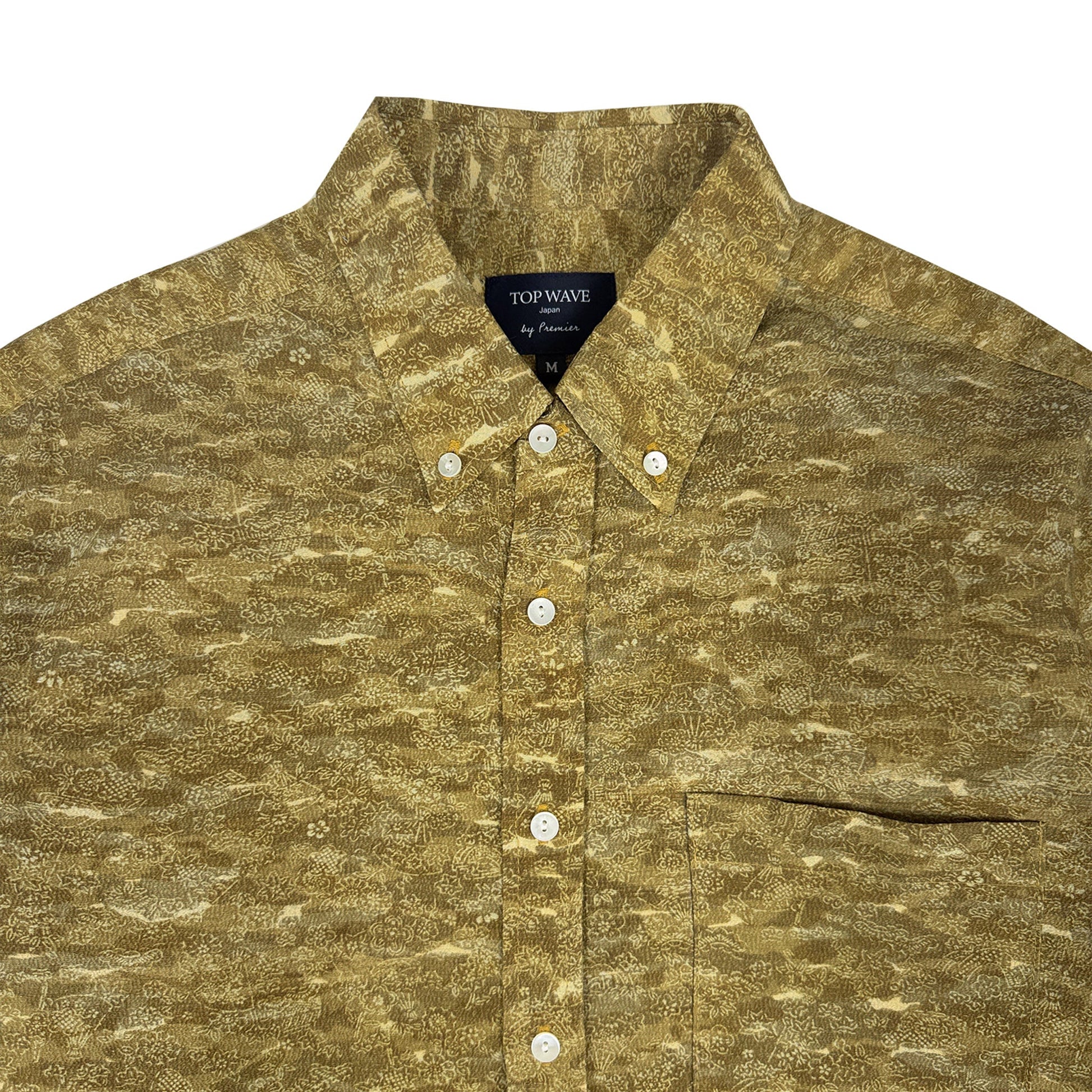 着物長袖シャツ メンズ M LSVN-M110-3