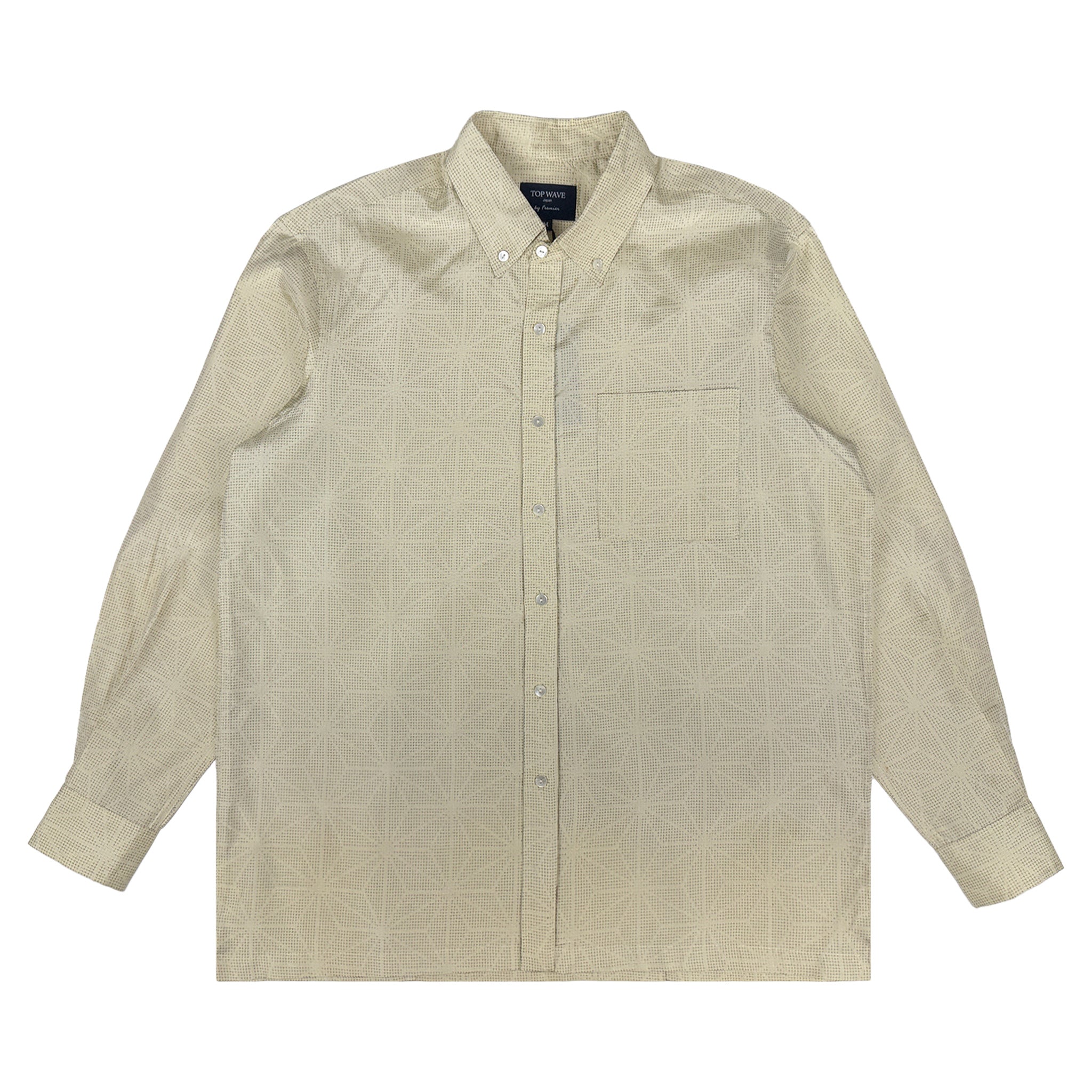 着物長袖シャツ メンズ M LSVN-M111