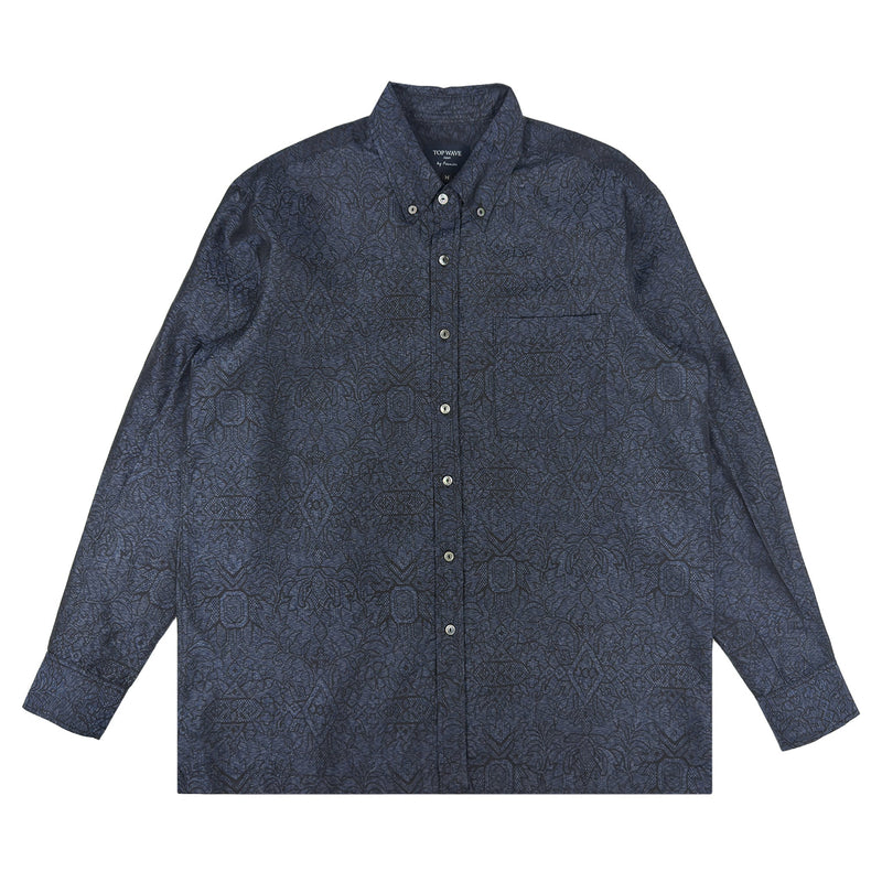 着物長袖シャツ メンズ M LSVN-M112-zoom-