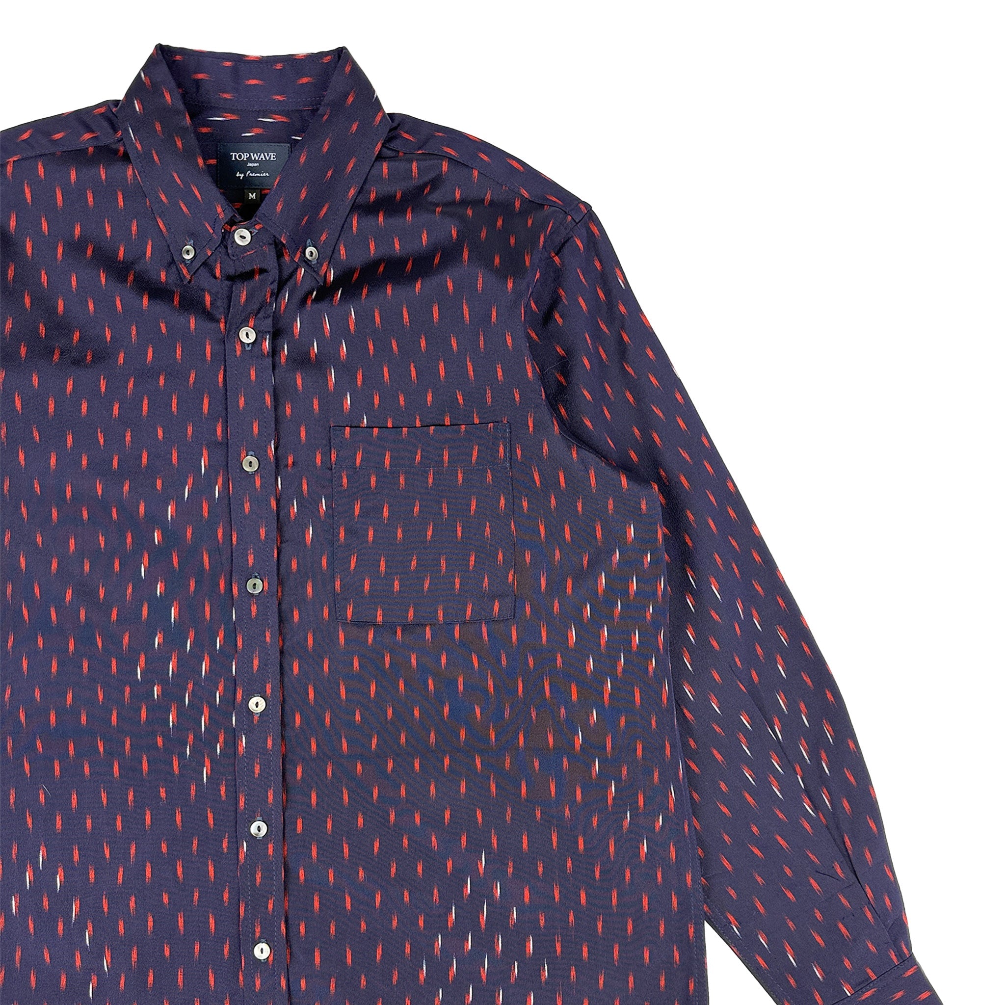 着物長袖シャツ メンズ M LSVN-M113-zoom-4