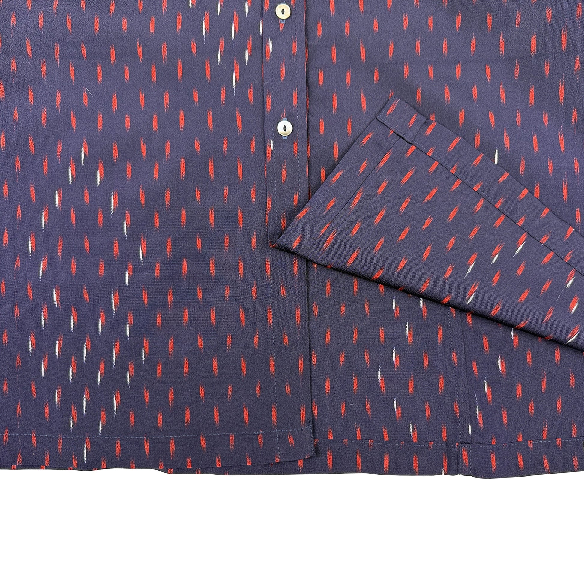 着物長袖シャツ メンズ M LSVN-M113-5