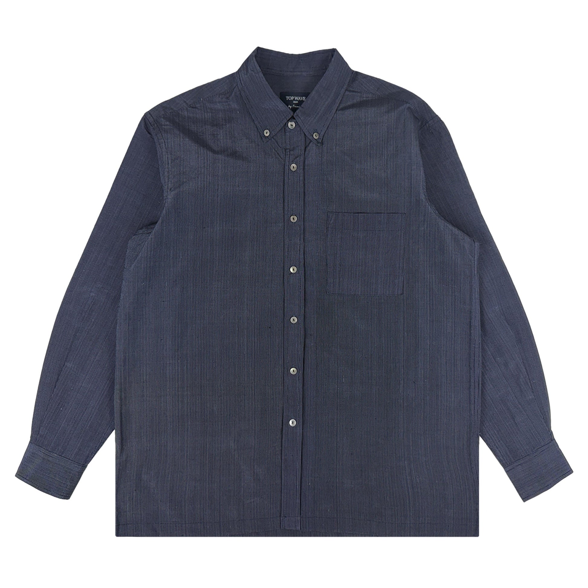 着物長袖シャツ メンズ M LSVN-M114-1