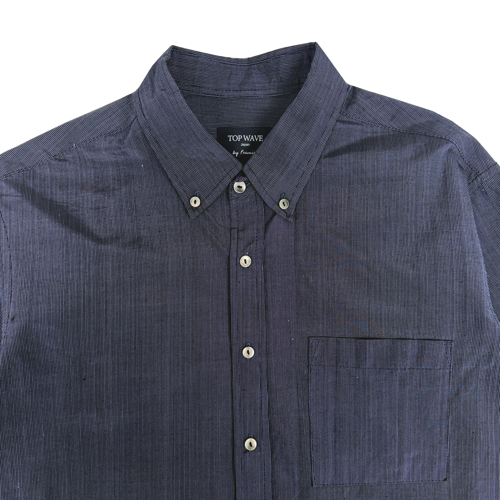 着物長袖シャツ メンズ M LSVN-M114-zoom-3