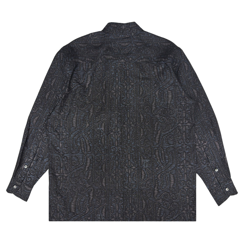 着物長袖シャツ メンズ M LSVN-M115-zoom-