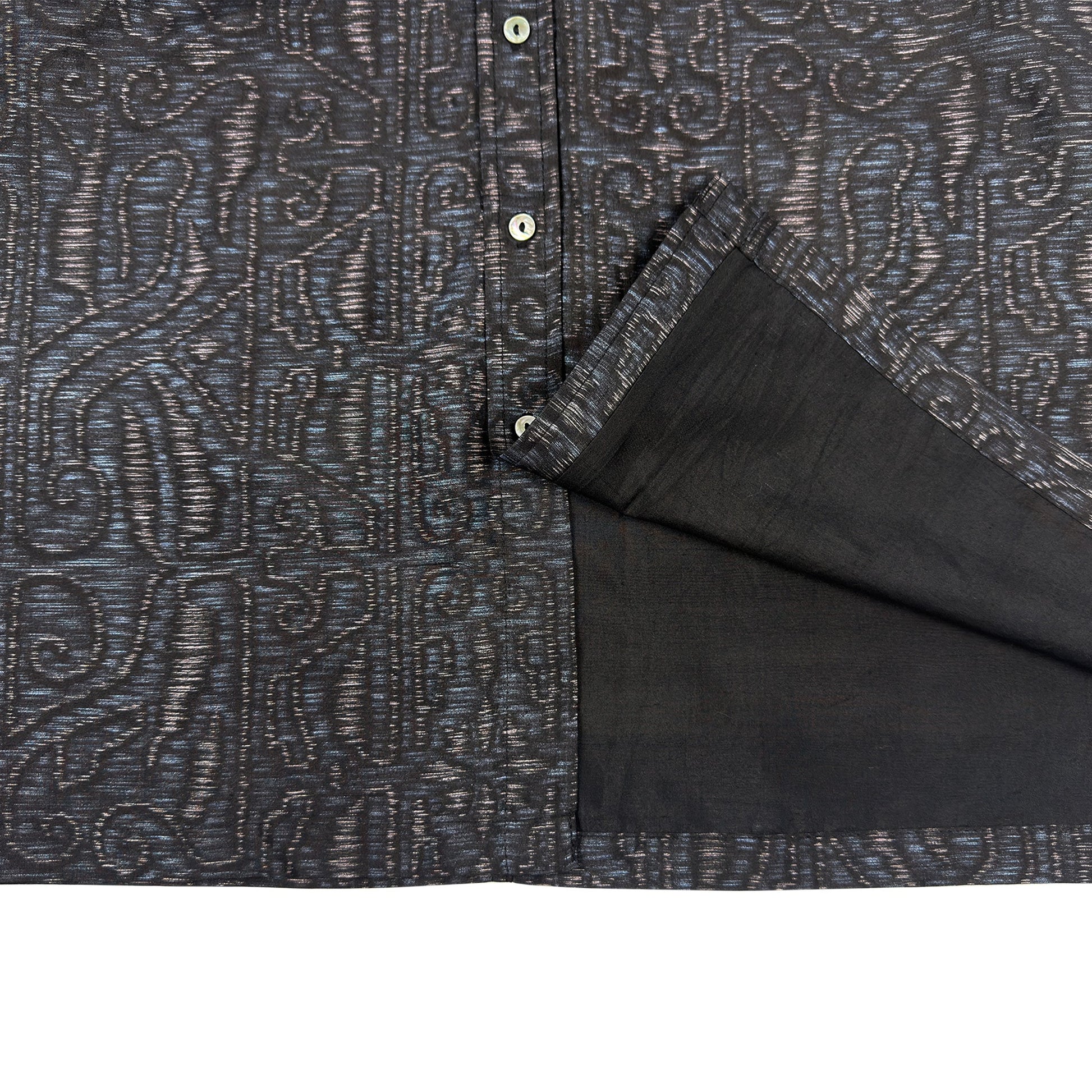 着物長袖シャツ メンズ M LSVN-M115-5