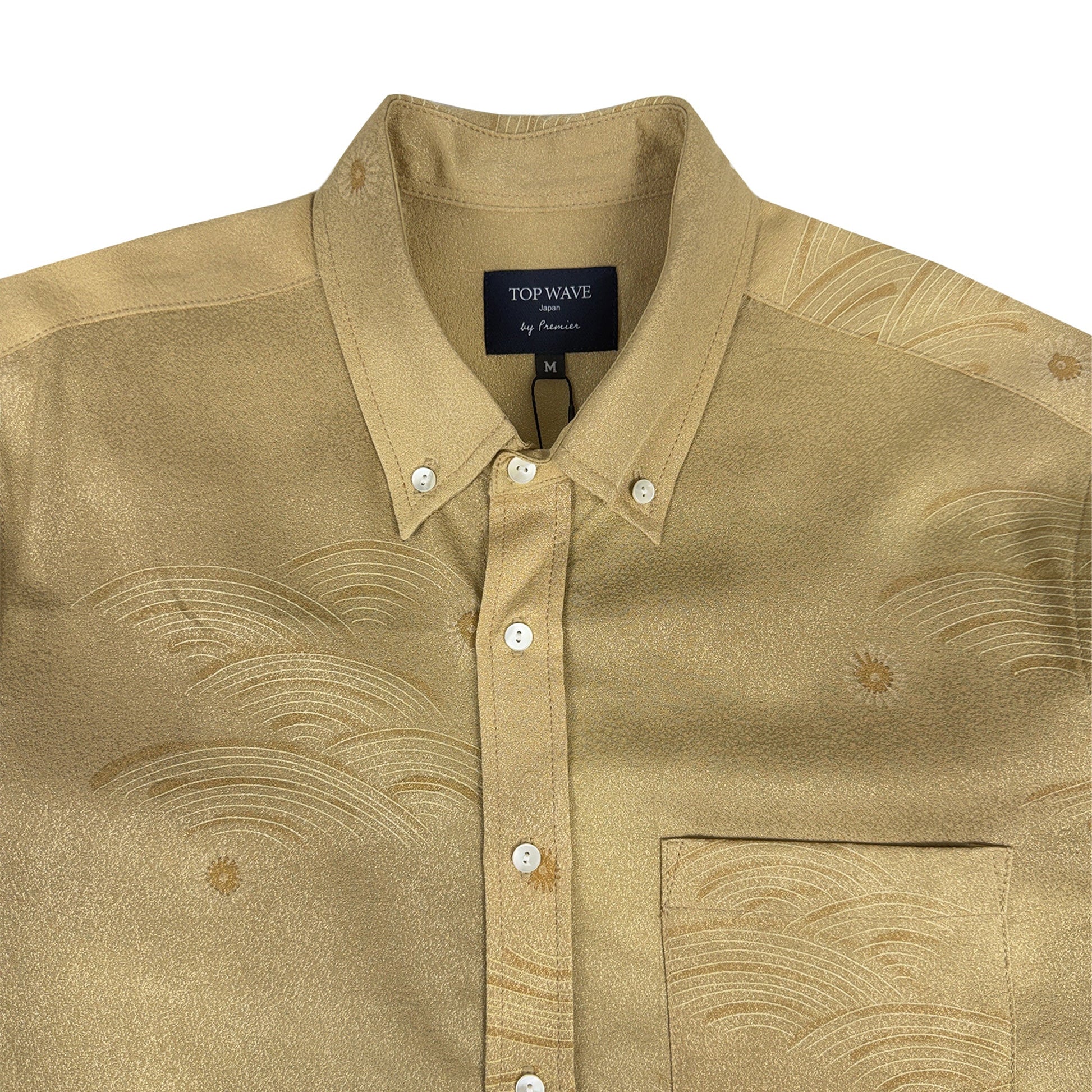 着物長袖シャツ メンズ M LSVN-M116-3