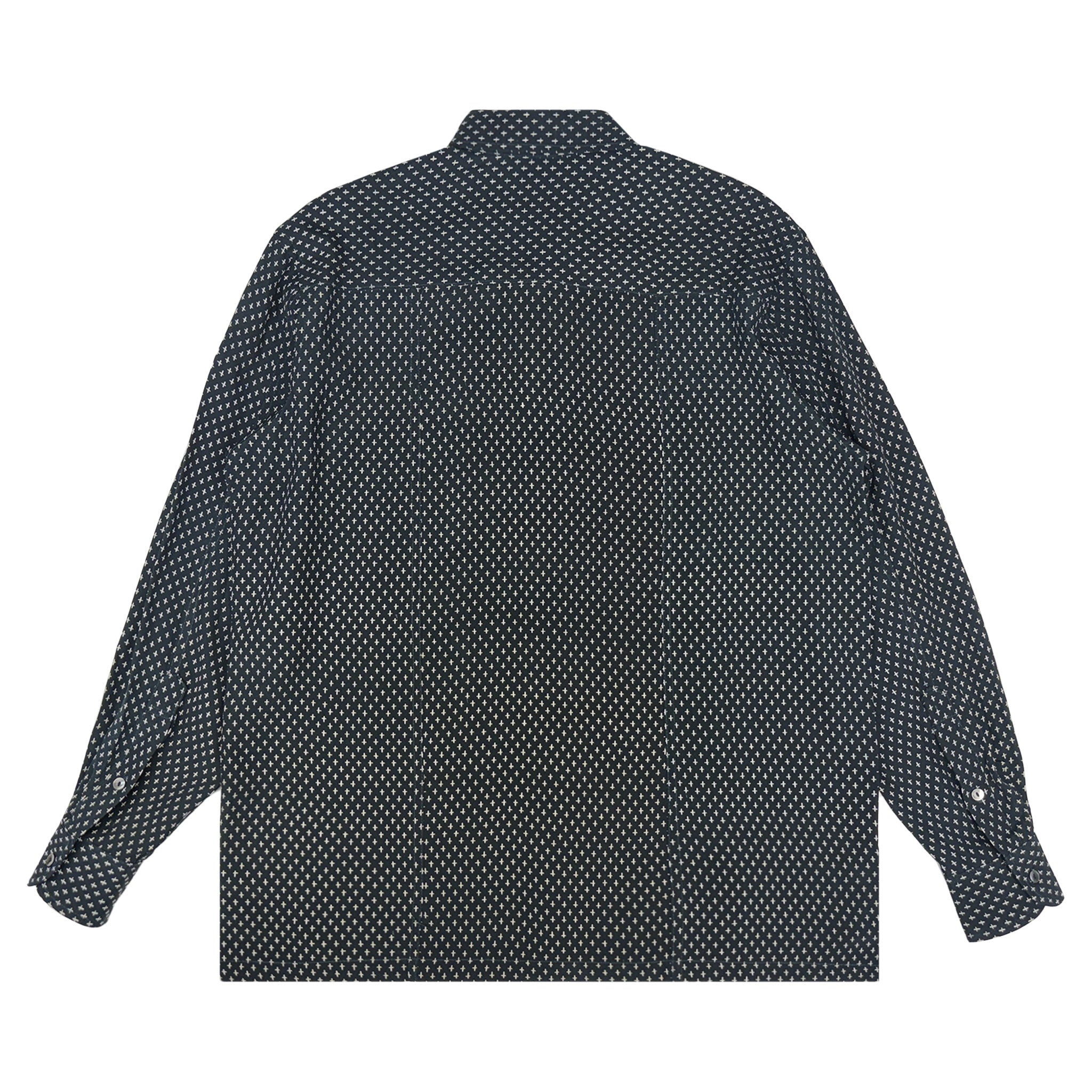 着物長袖シャツ メンズ M LSVN-M117-zoom-2