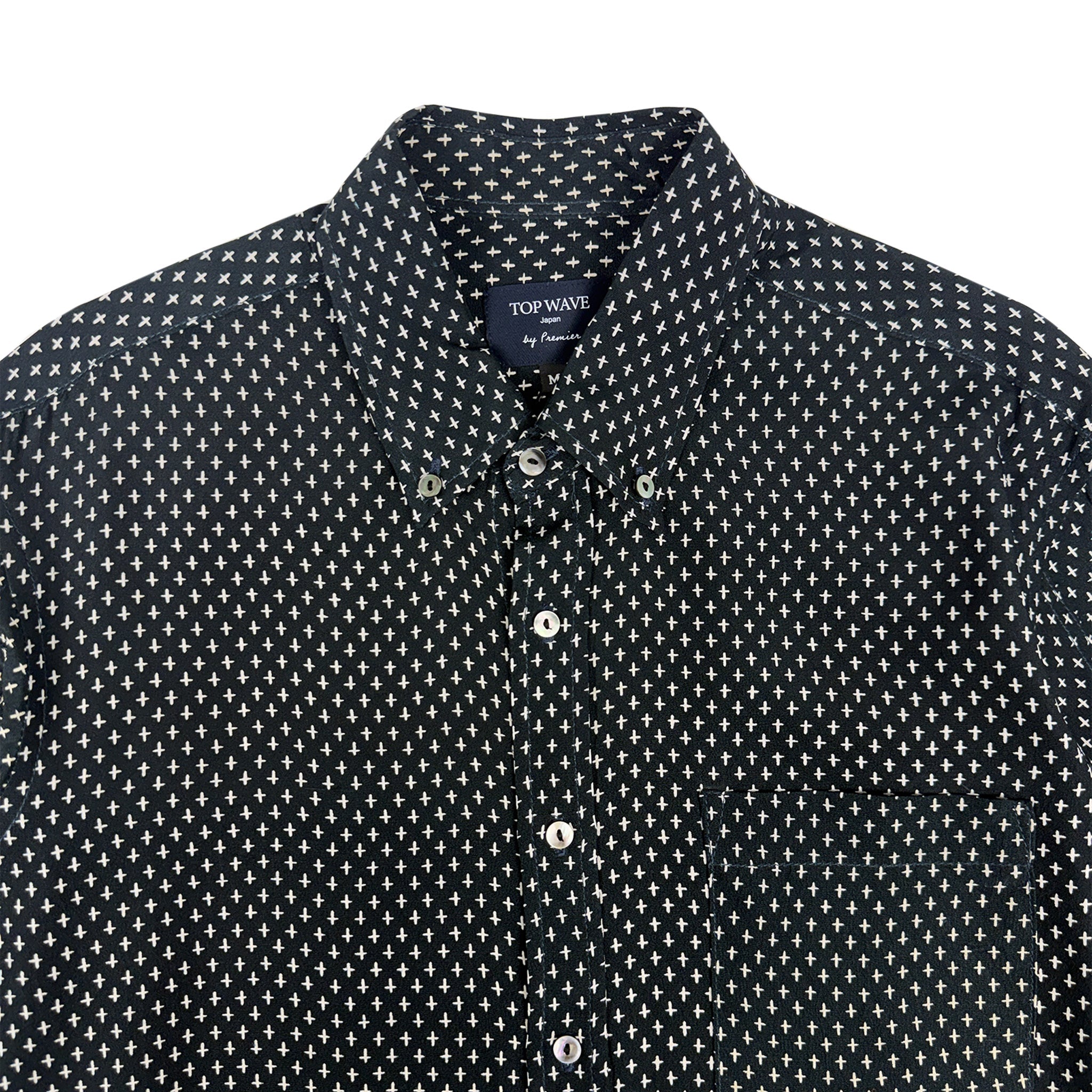 着物長袖シャツ メンズ M LSVN-M117-zoom-3