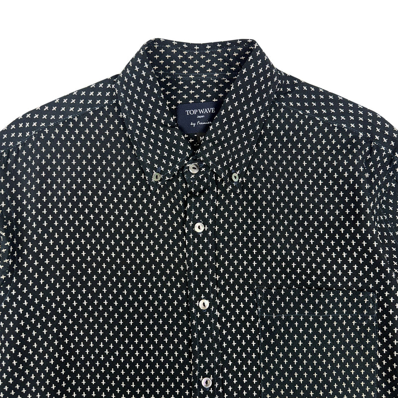 着物長袖シャツ メンズ M LSVN-M117-zoom-