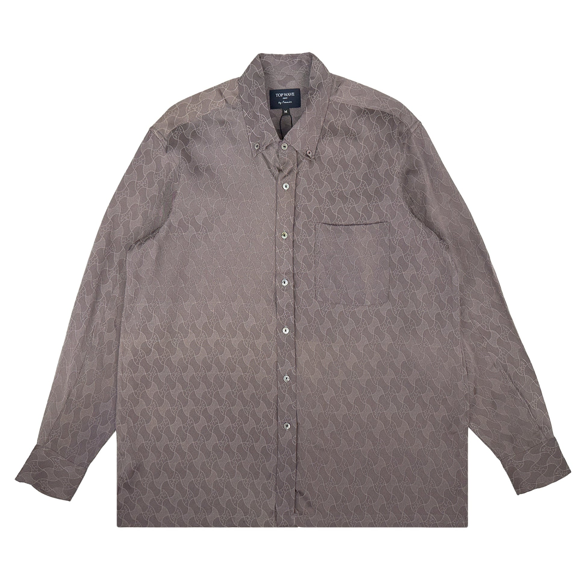 着物長袖シャツ メンズ M LSVN-M118-1