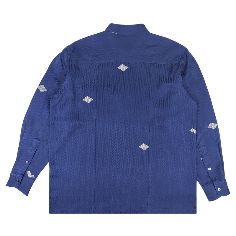 着物長袖シャツ メンズ M LSVN-M119-zoom-