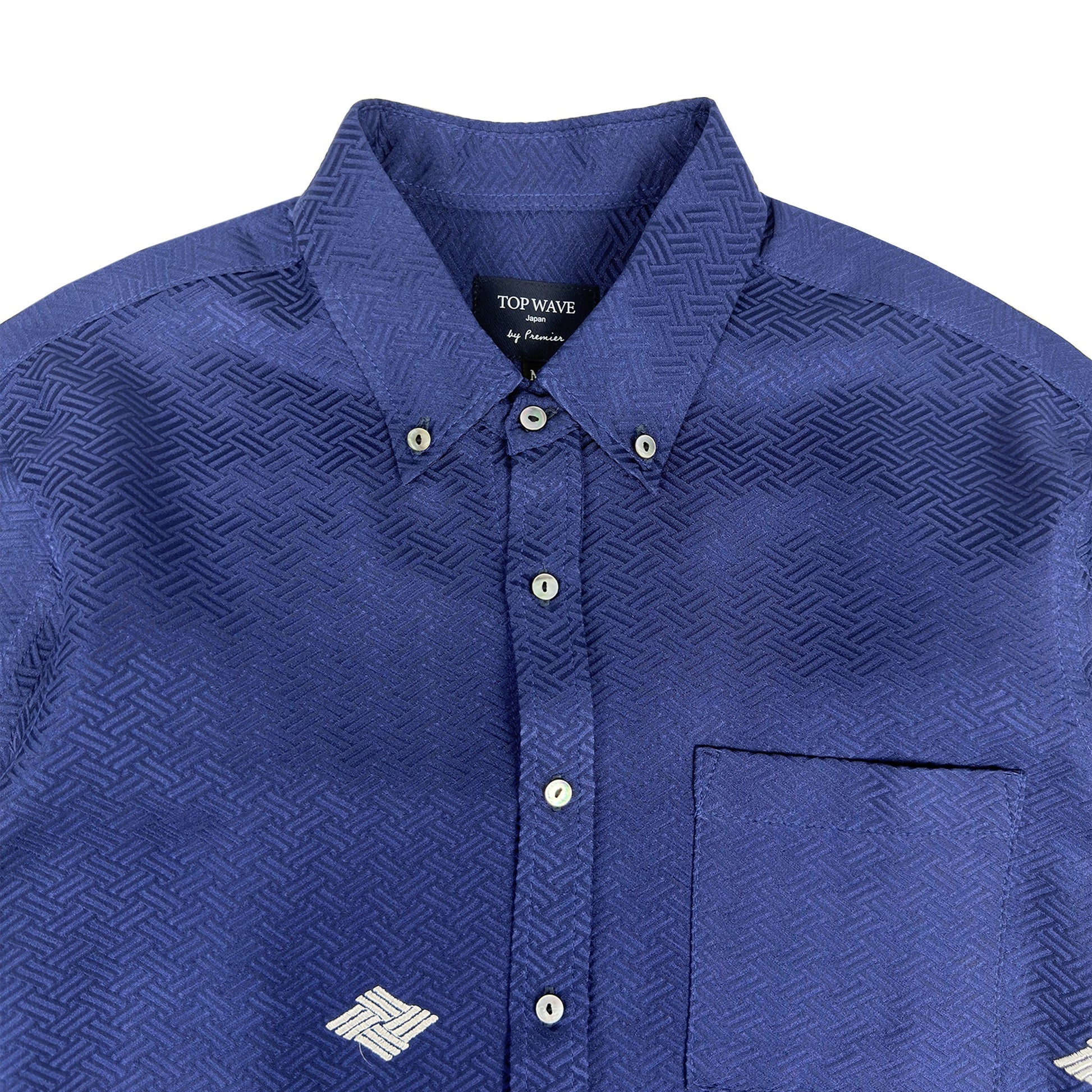 着物長袖シャツ メンズ M LSVN-M119-3