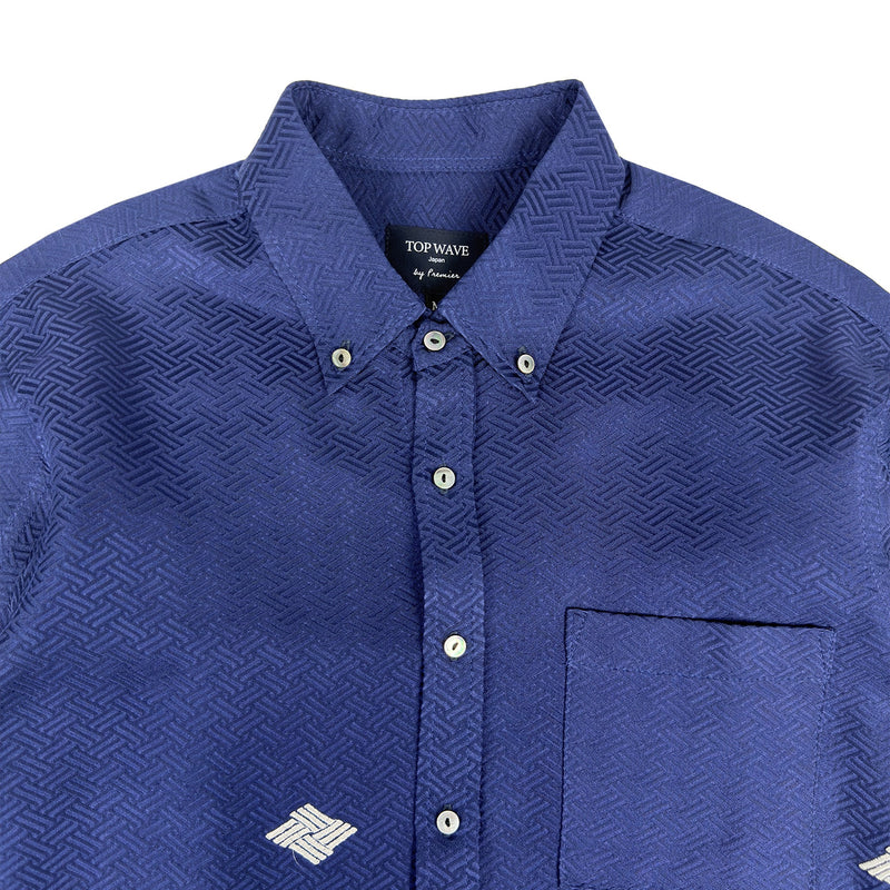 着物長袖シャツ メンズ M LSVN-M119-zoom-