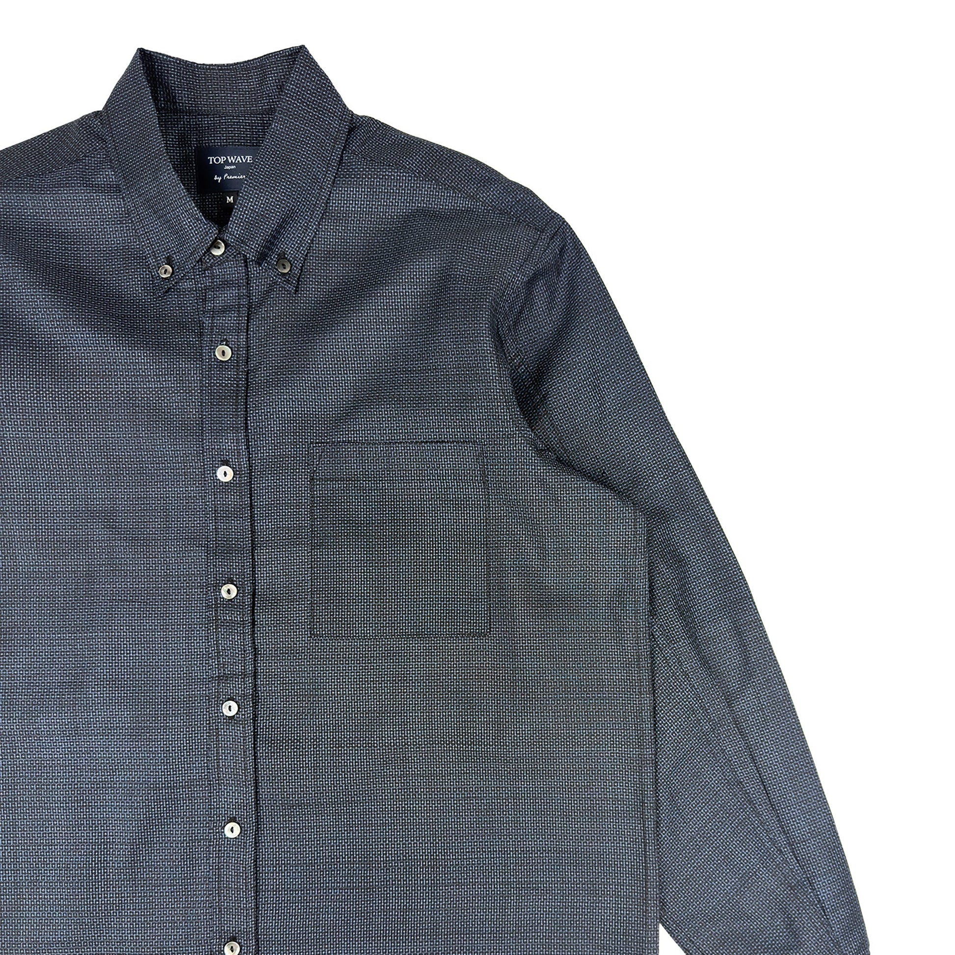 着物長袖シャツ メンズ M LSVN-M120-4