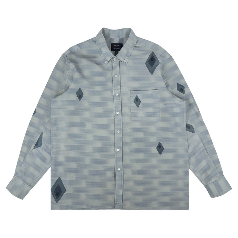 着物長袖シャツ メンズ M LSVN-M122-zoom-