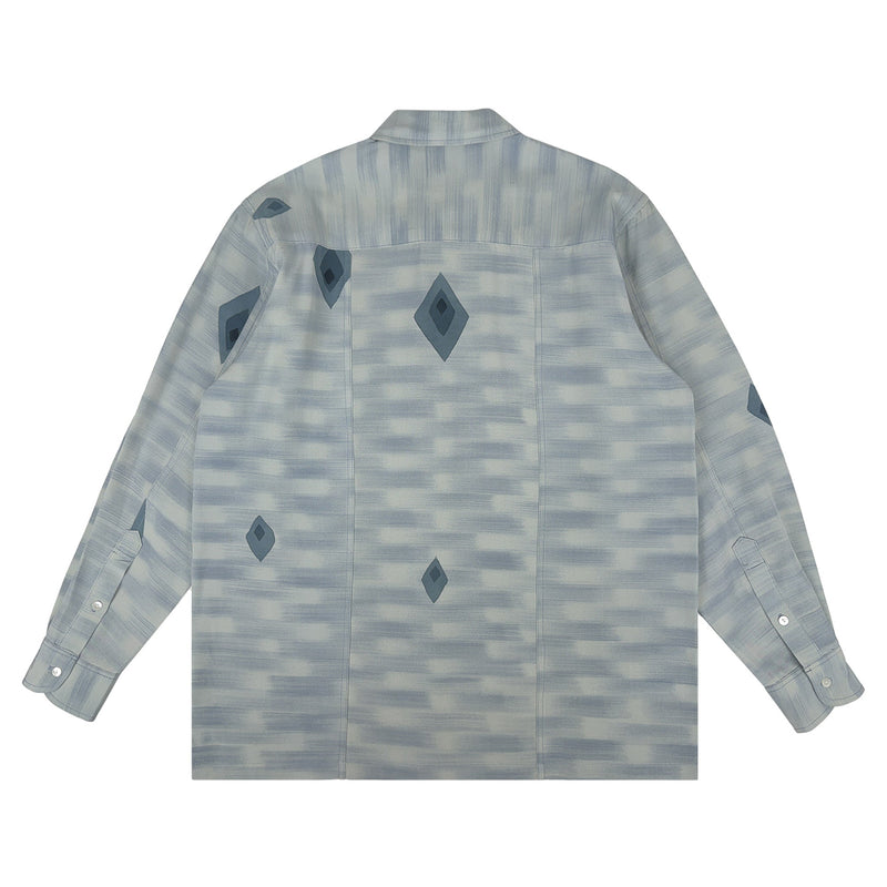 着物長袖シャツ メンズ M LSVN-M122-zoom-