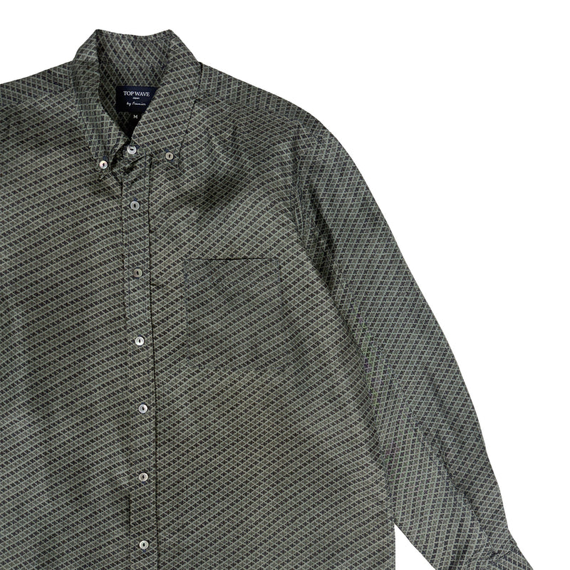 着物長袖シャツ メンズ M LSVN-M123-zoom-