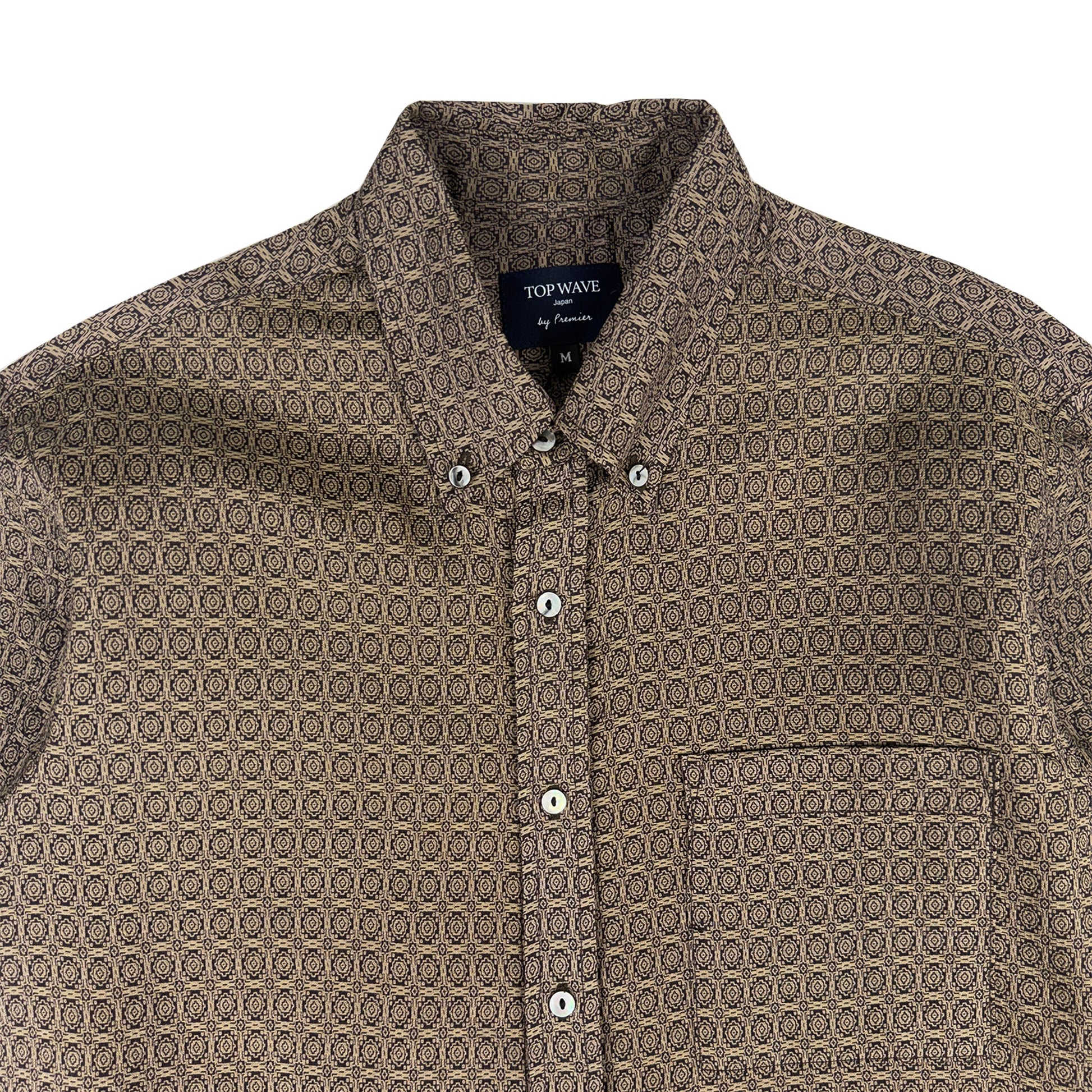 着物長袖シャツ メンズ M LSVN-M125-3