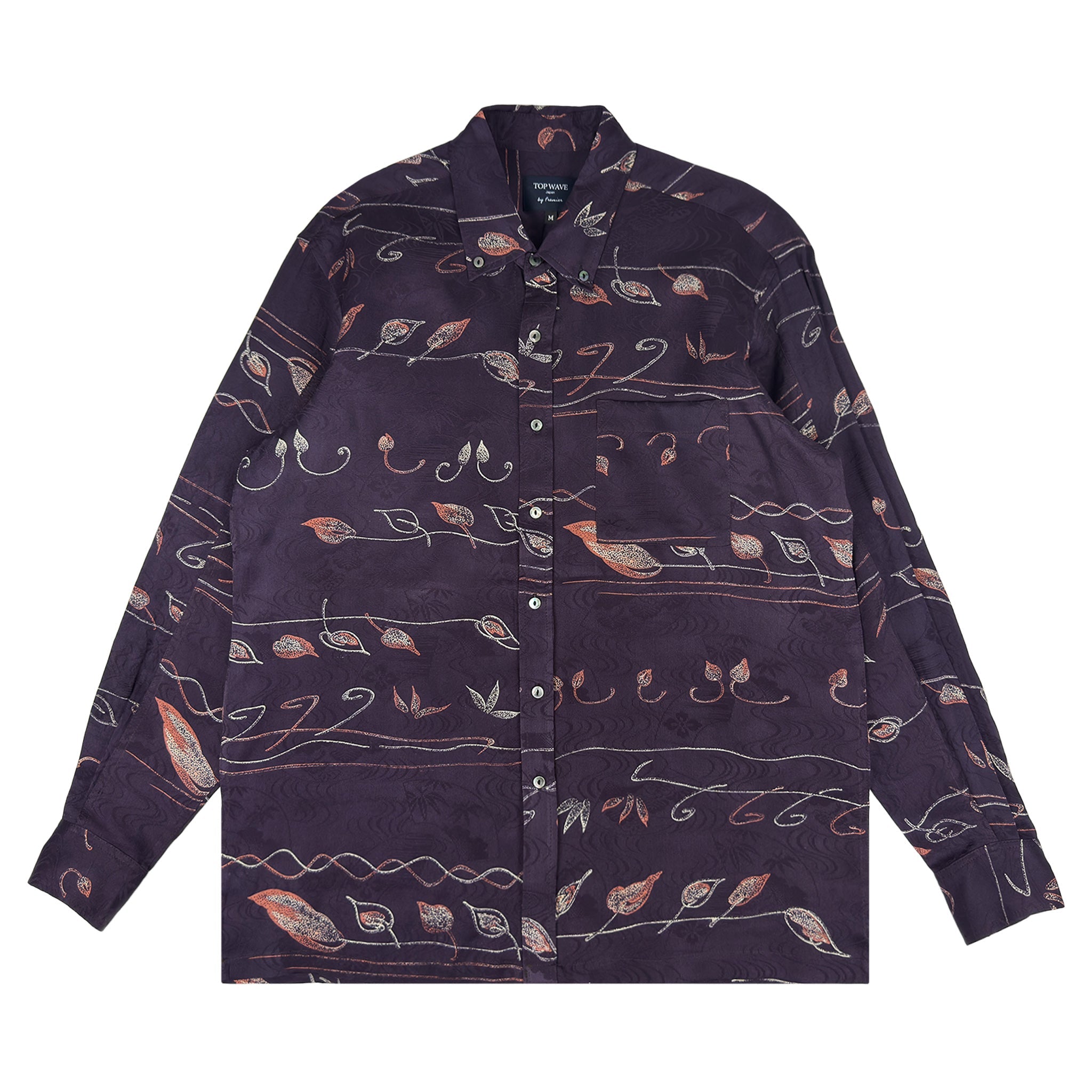 着物長袖シャツ メンズ M LSVN-M127-zoom-1