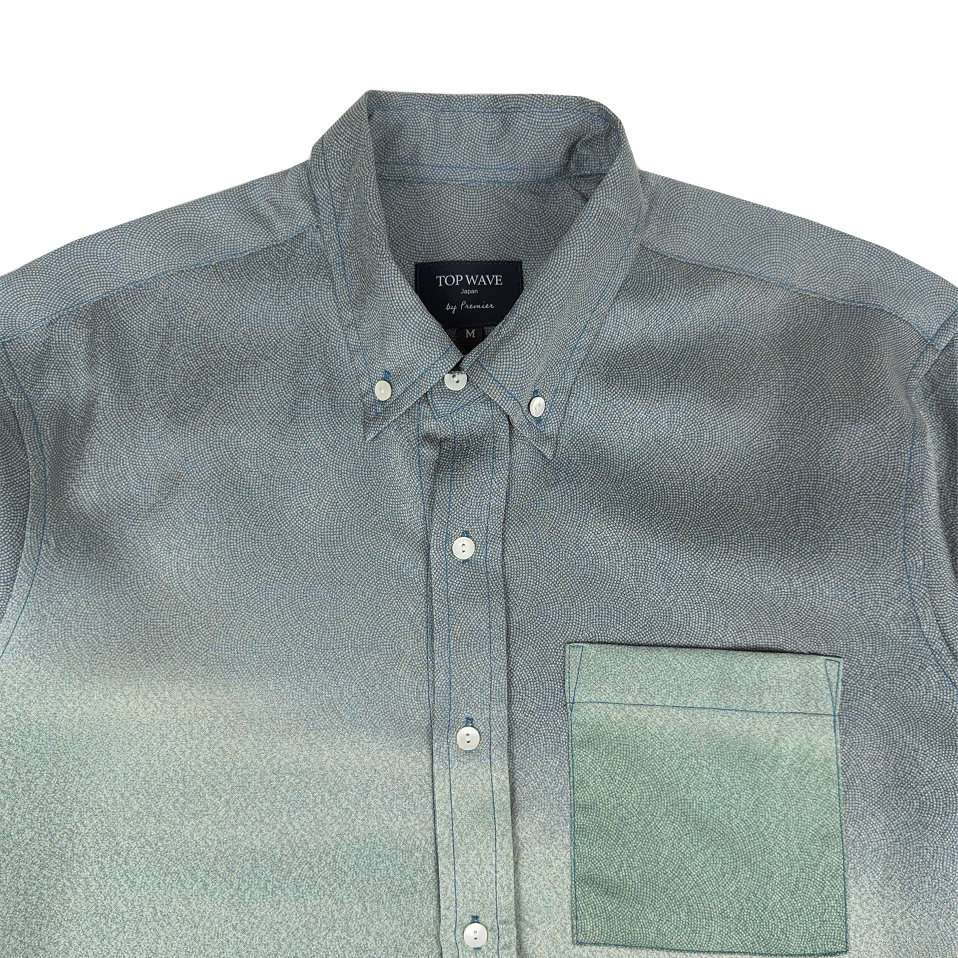 着物長袖シャツ メンズ M LSVN-M130-3