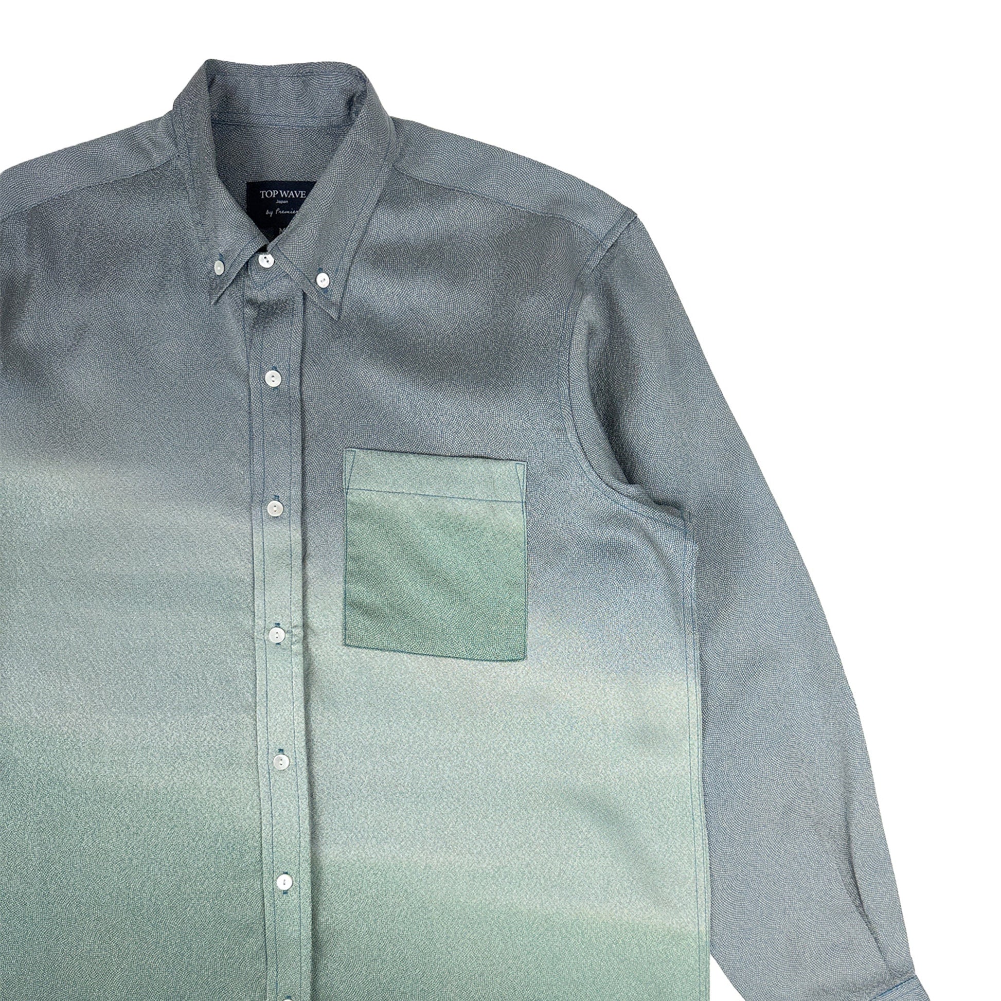 着物長袖シャツ メンズ M LSVN-M130-4