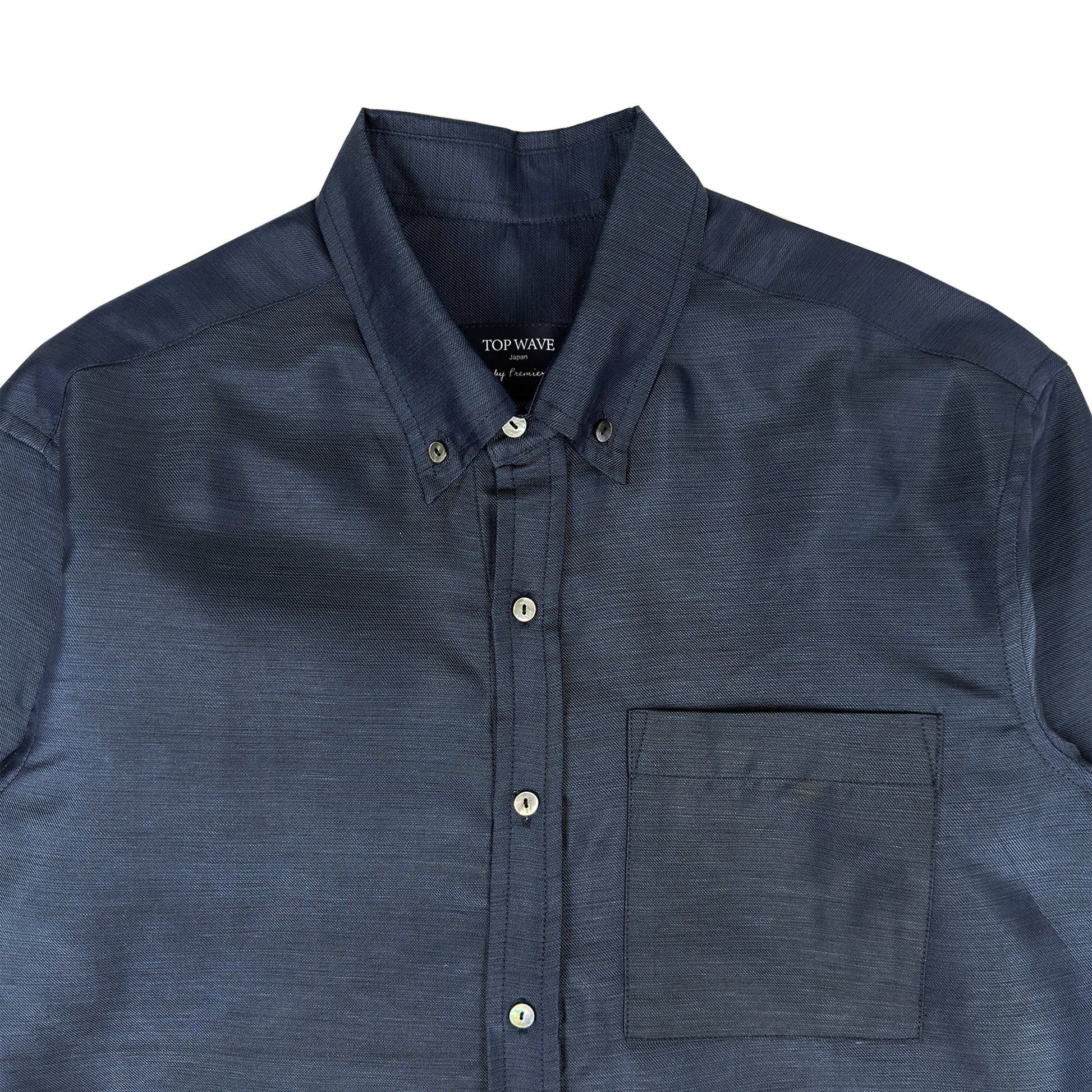 着物長袖シャツ メンズ M LSVN-M132-3