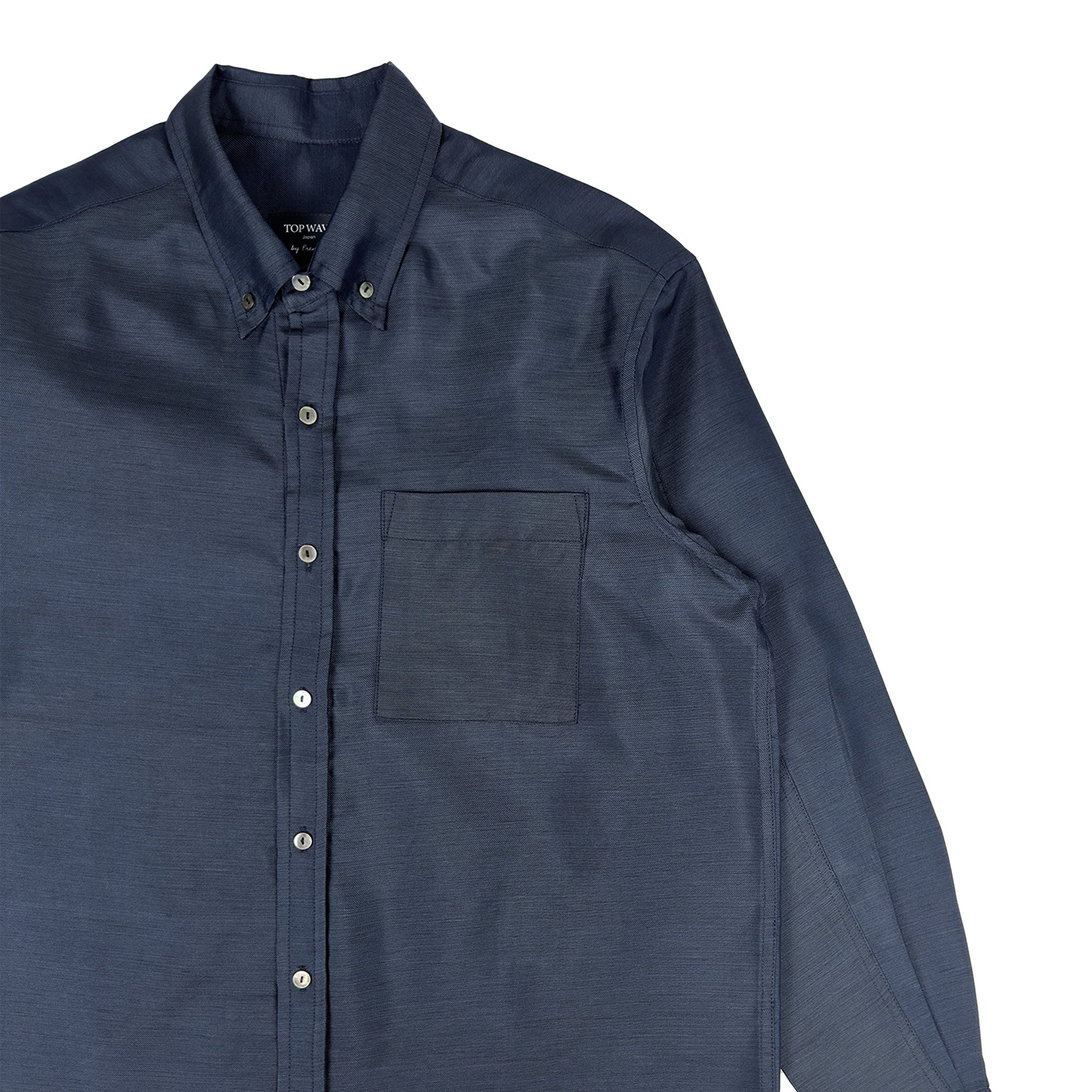 着物長袖シャツ メンズ M LSVN-M132-zoom-4