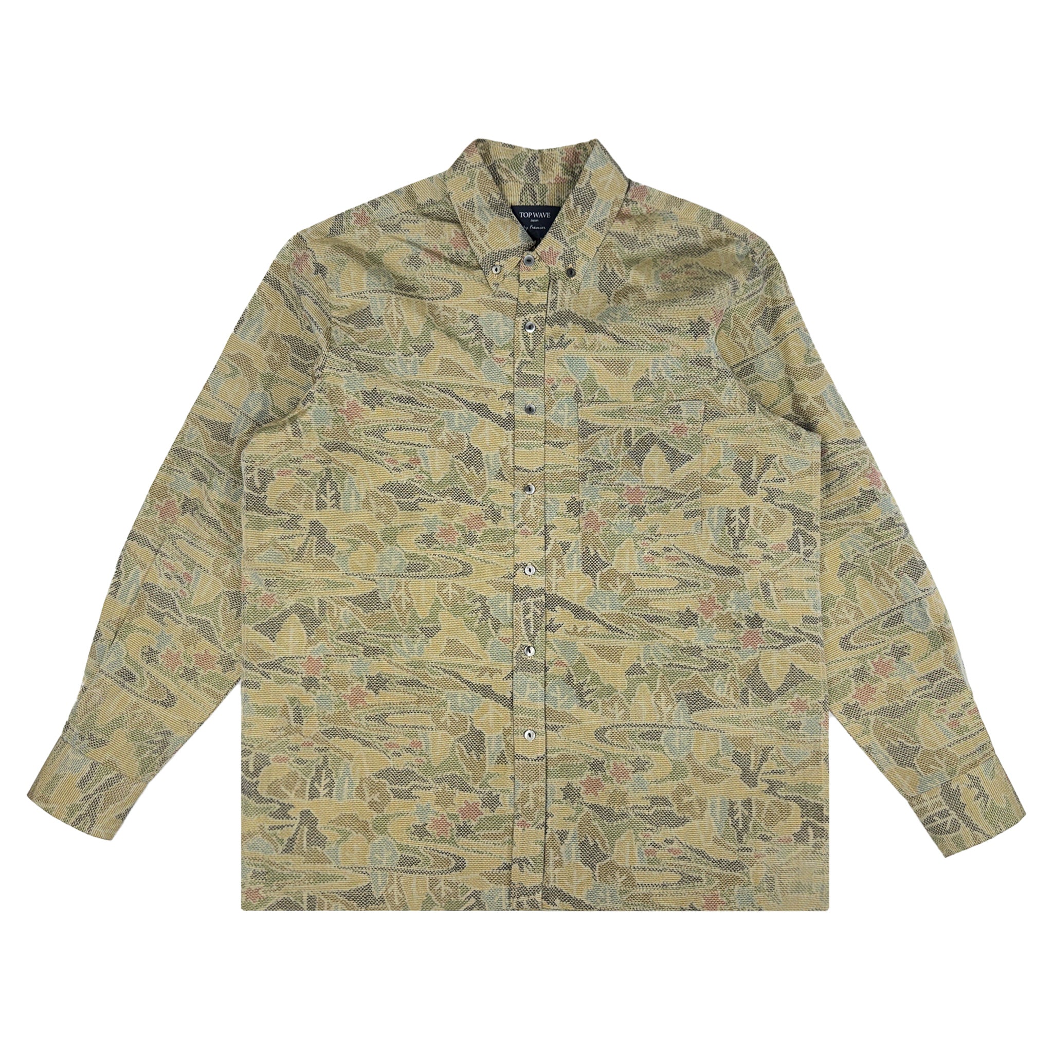 着物長袖シャツ メンズ M LSVN-M17