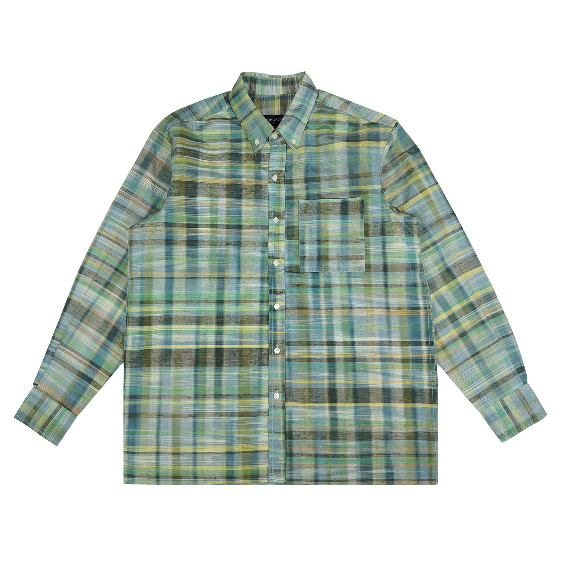 着物長袖シャツ メンズ M LSVN-M25-1