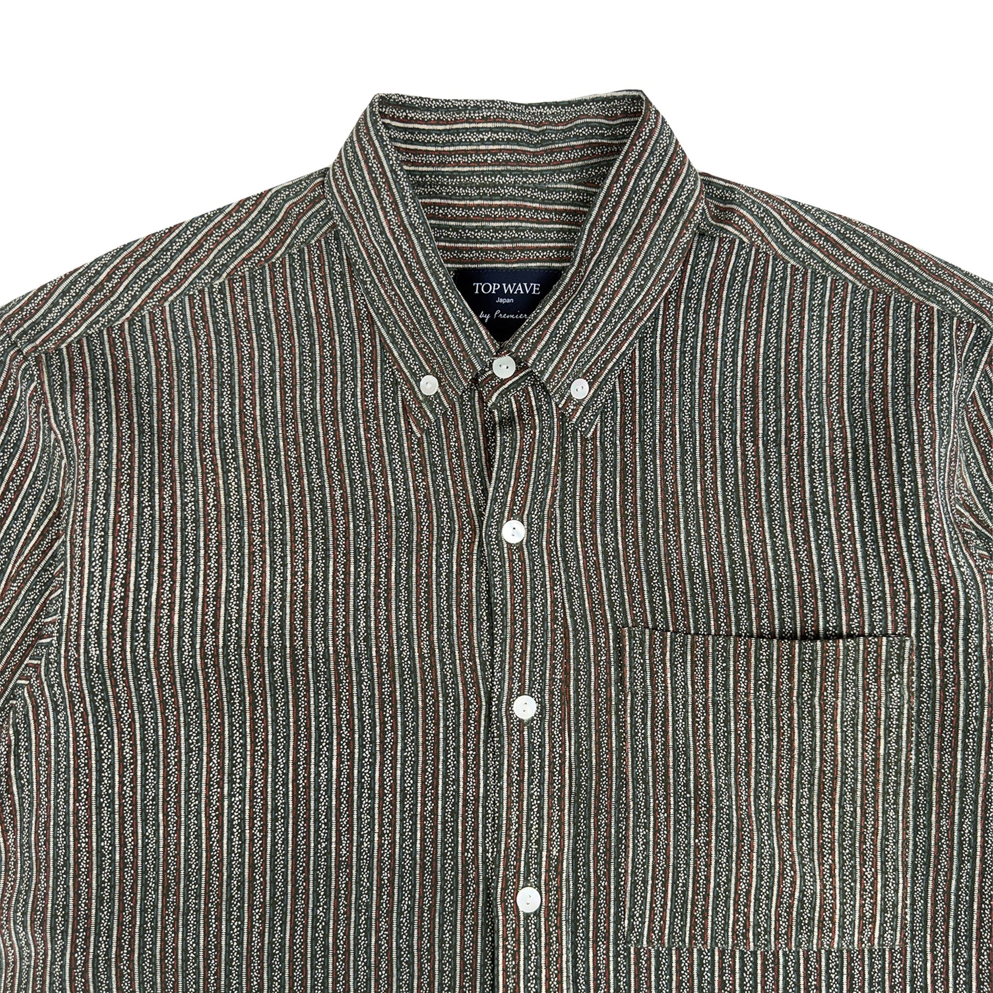 着物長袖シャツ メンズ M LSVN-M26-3