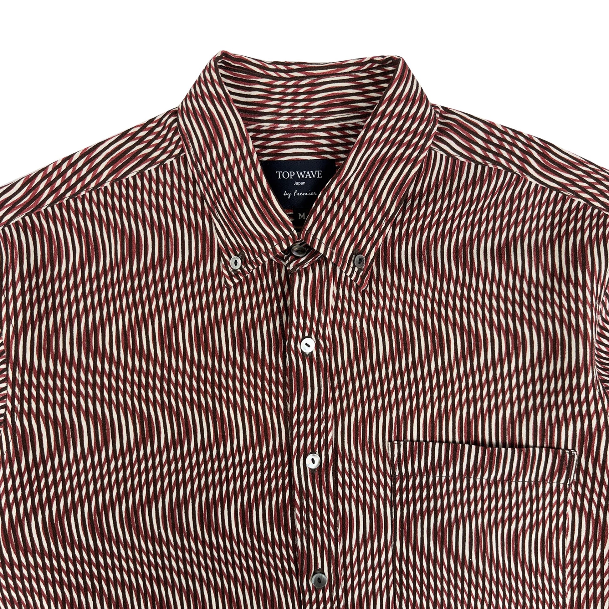 着物長袖シャツ メンズ M LSVN-M27-3