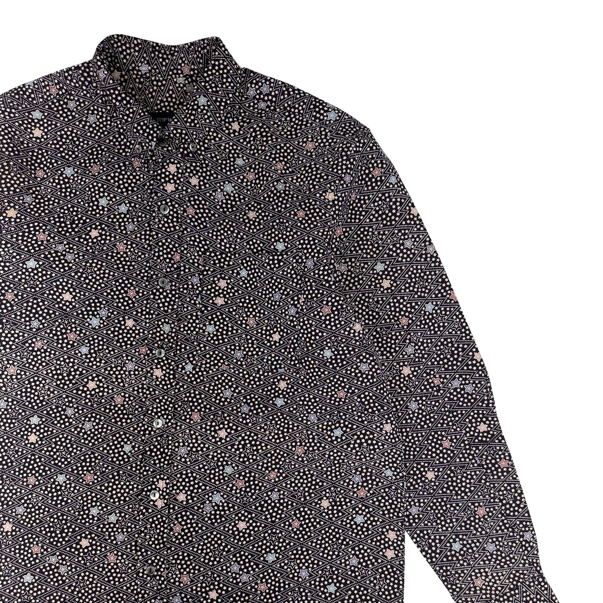 着物長袖シャツ メンズ M LSVN-M29-4