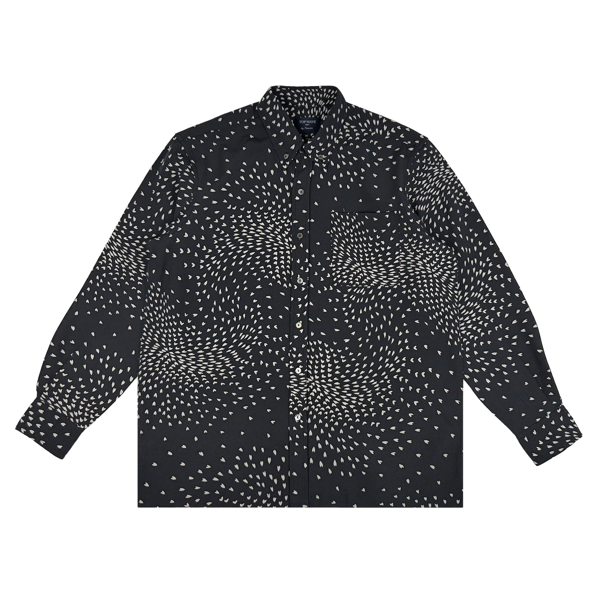 着物長袖シャツ メンズ M LSVN-M32-1