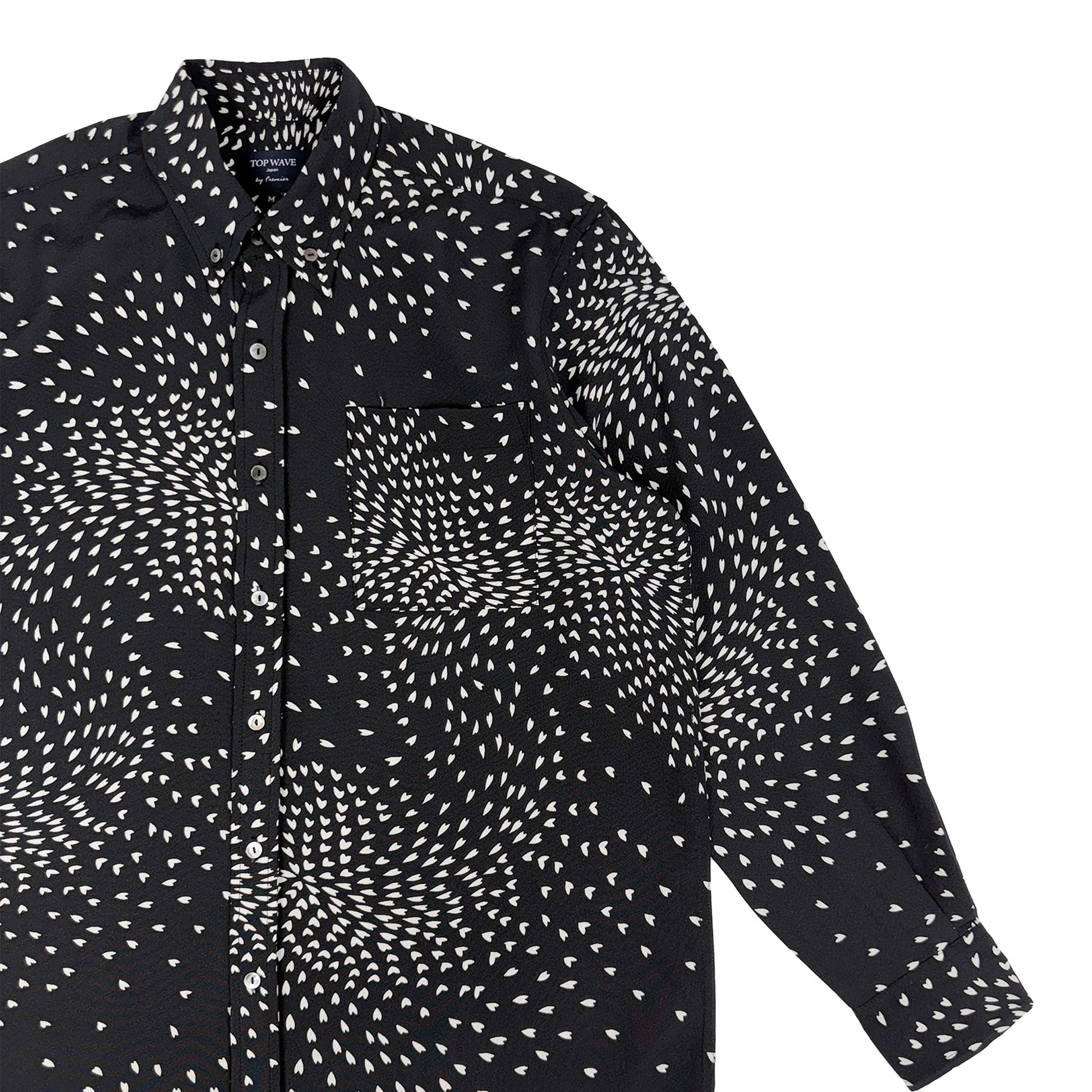 着物長袖シャツ メンズ M LSVN-M32-4