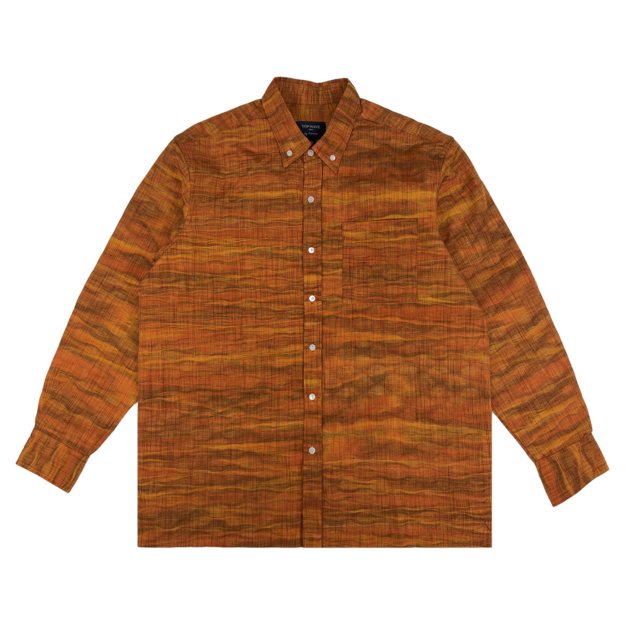 着物長袖シャツ メンズ M LSVN-M33