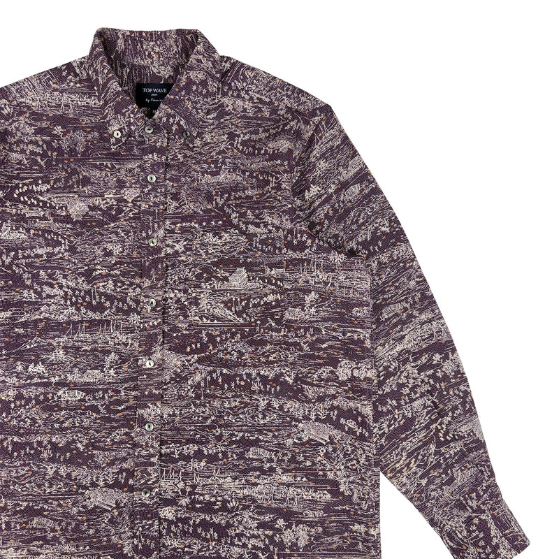 着物長袖シャツ メンズ M LSVN-M34-zoom-