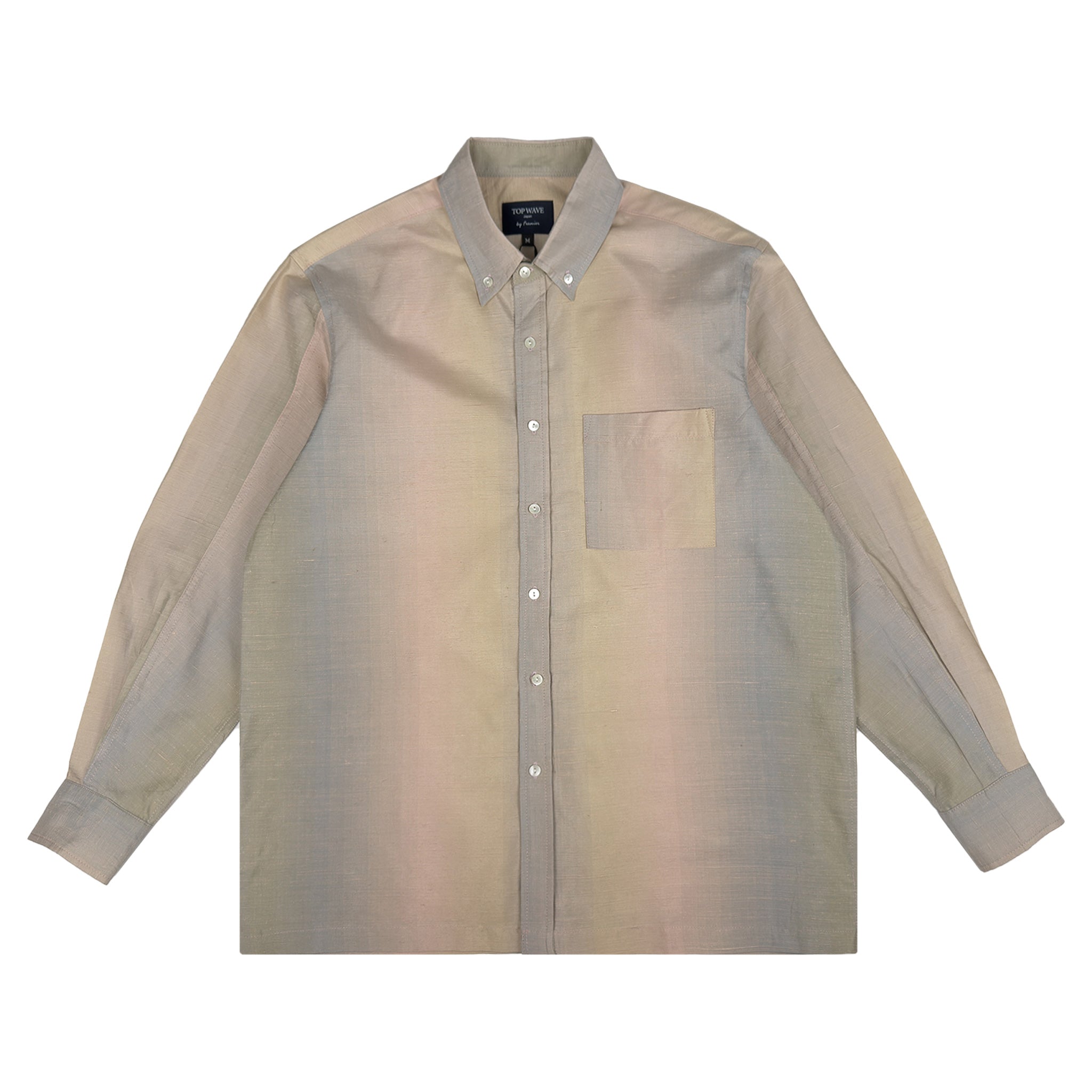 着物長袖シャツ メンズ M LSVN-M47