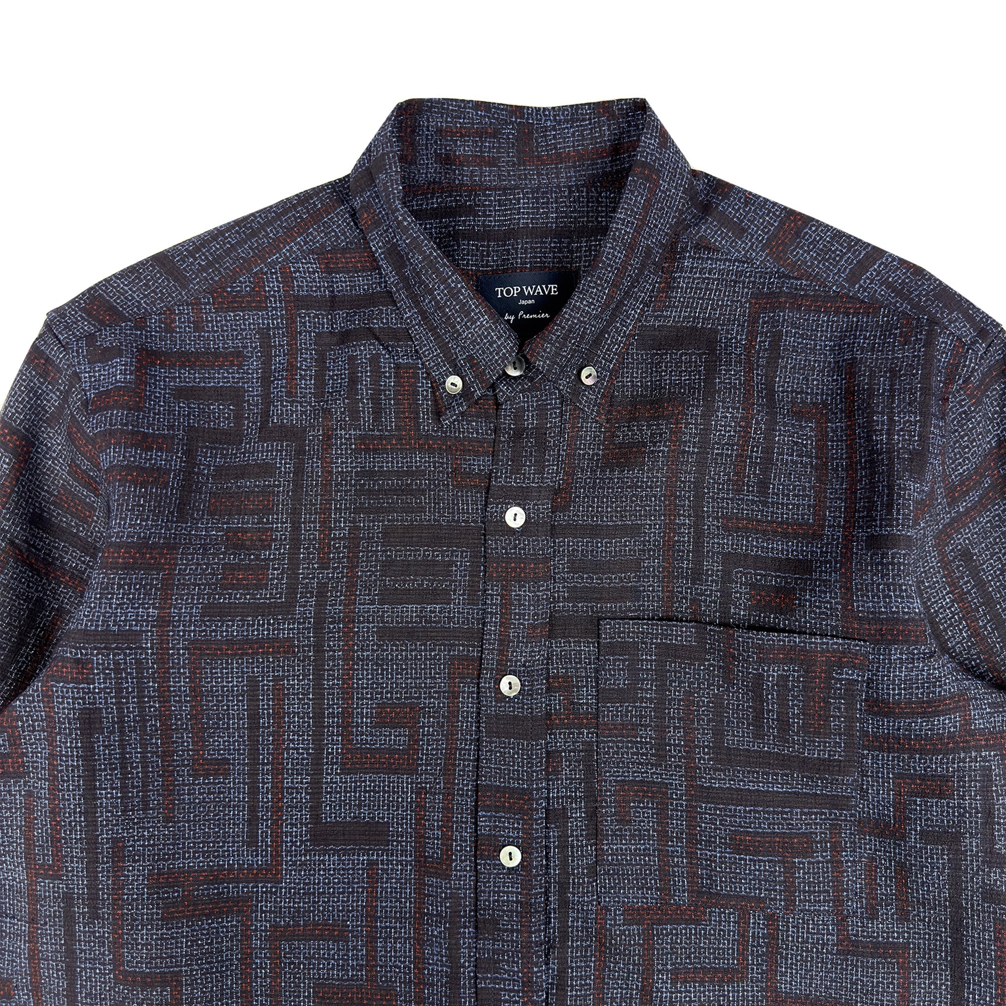 着物長袖シャツ メンズ M LSVN-M48-zoom-3