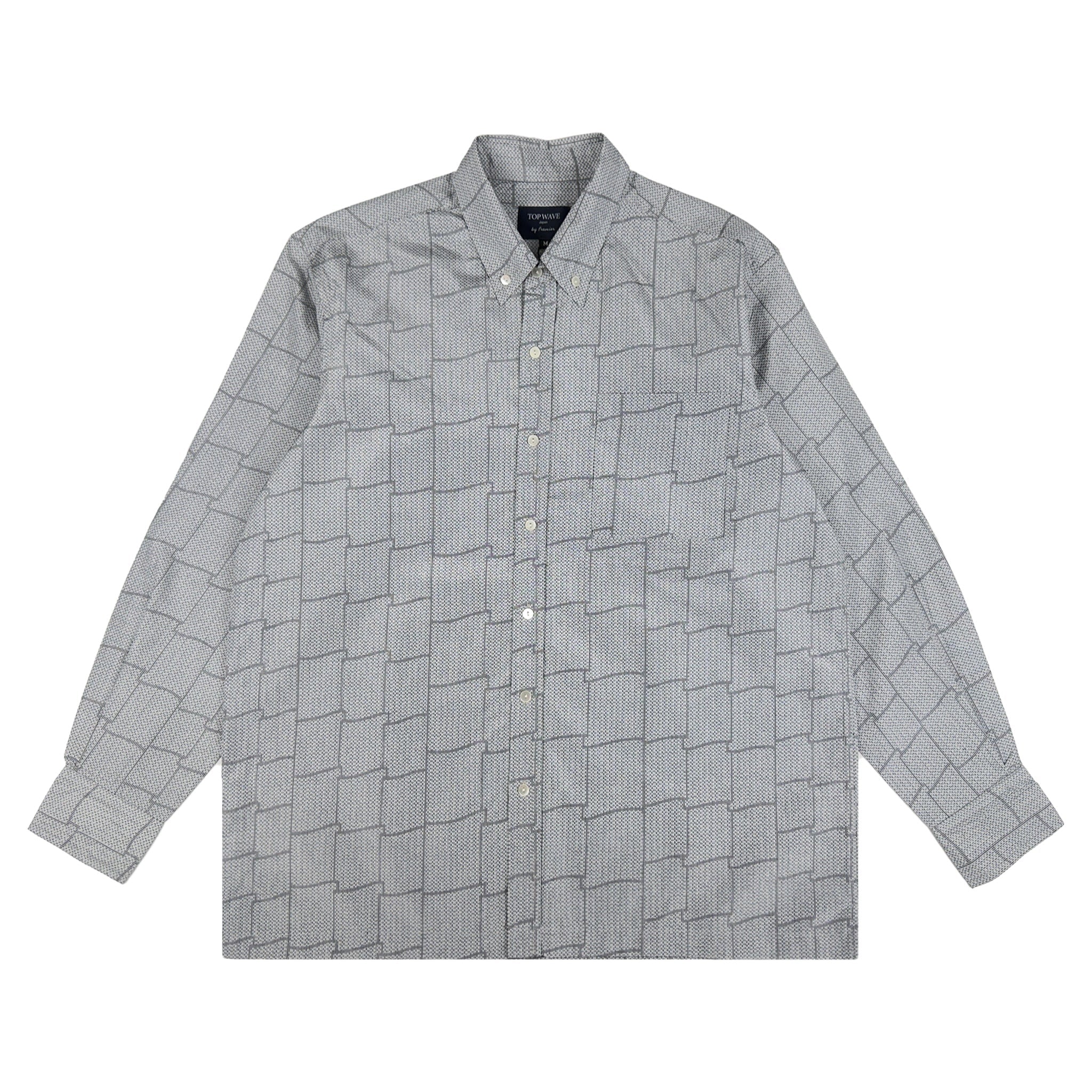 着物長袖シャツ メンズ M LSVN-M52