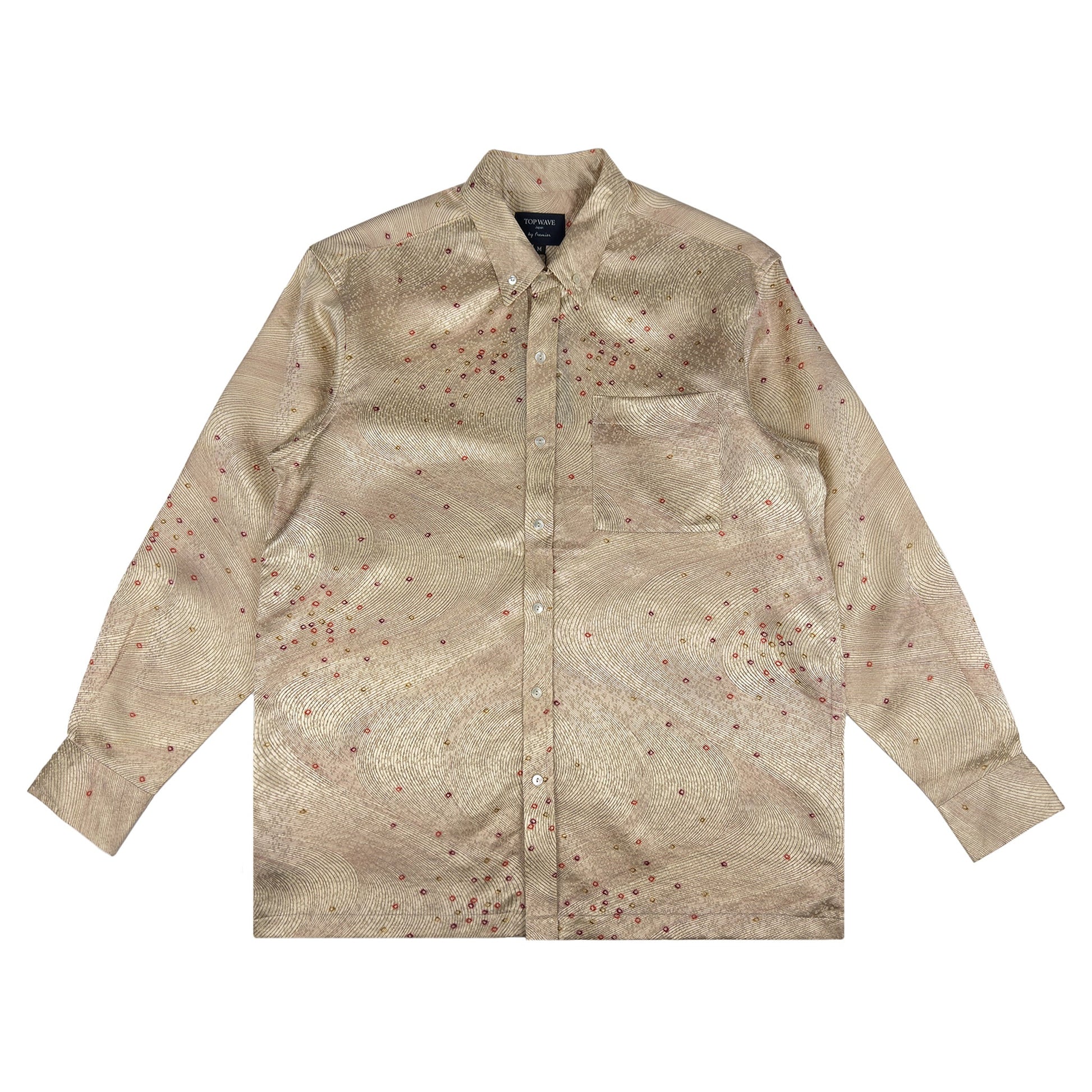 着物長袖シャツ メンズ M LSVN-M53-1