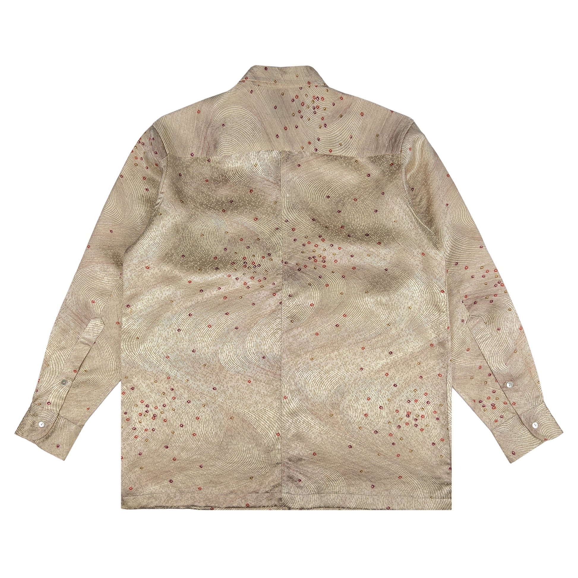 着物長袖シャツ メンズ M LSVN-M53-2