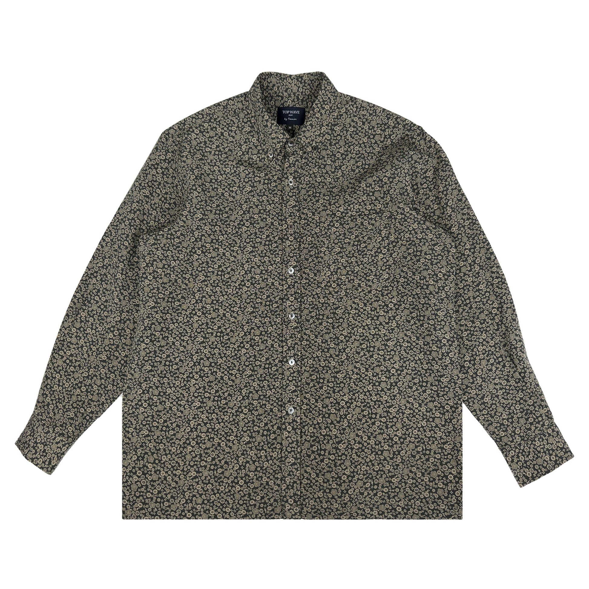 着物長袖シャツ メンズ M LSVN-M54-1