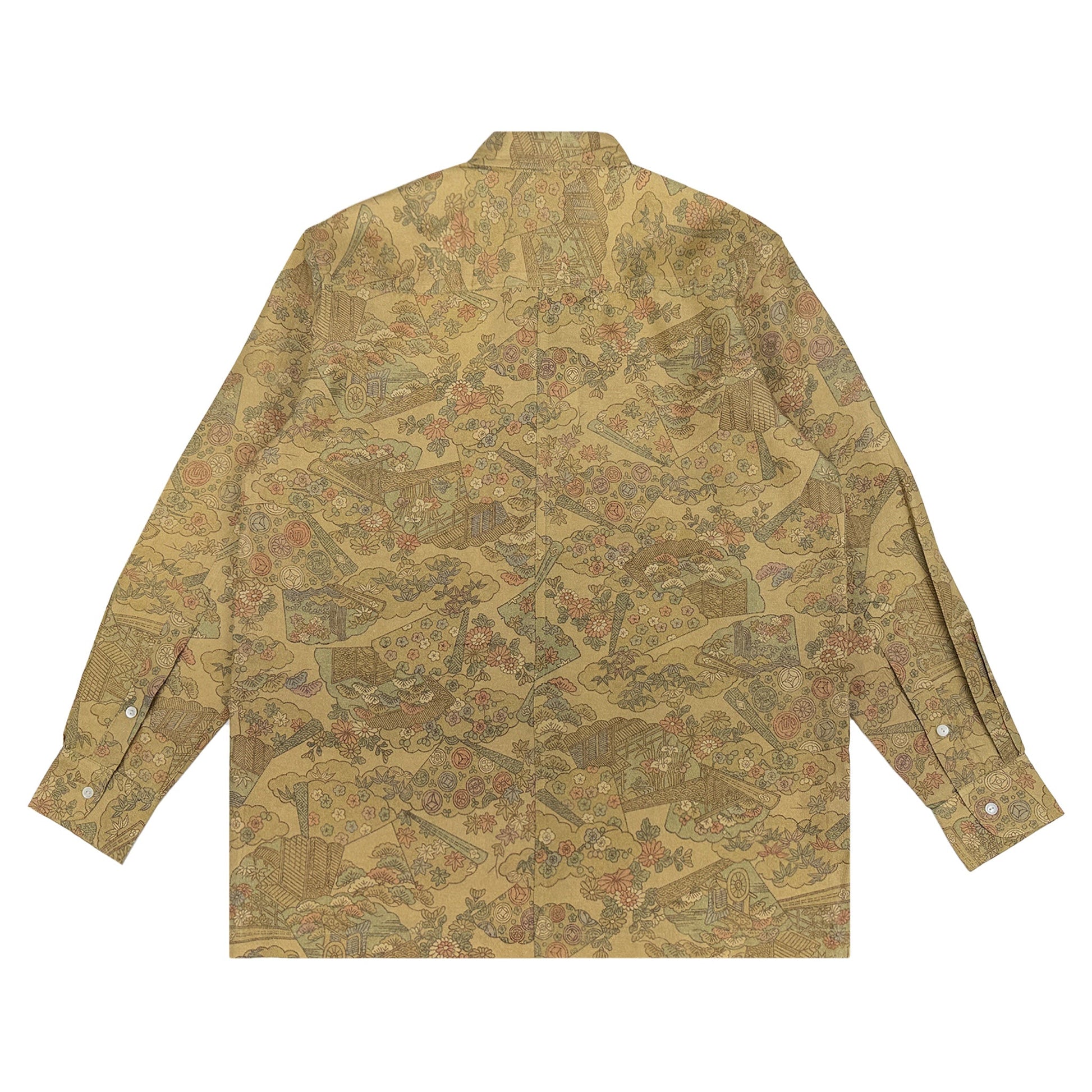 着物長袖シャツ メンズ M LSVN-M55-2