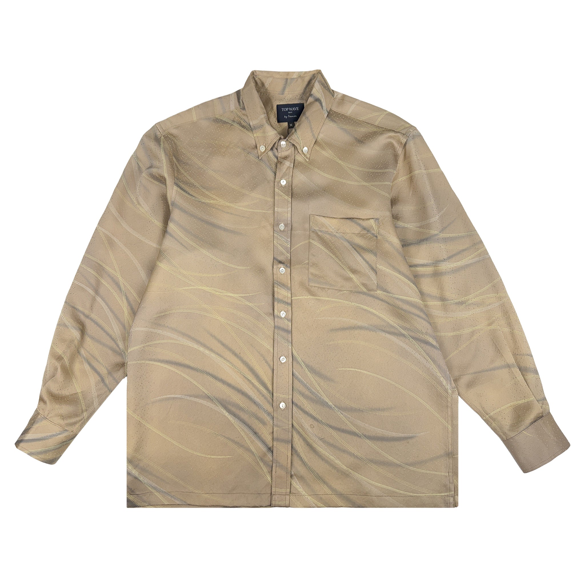 着物長袖シャツ メンズ M LSVN-M56