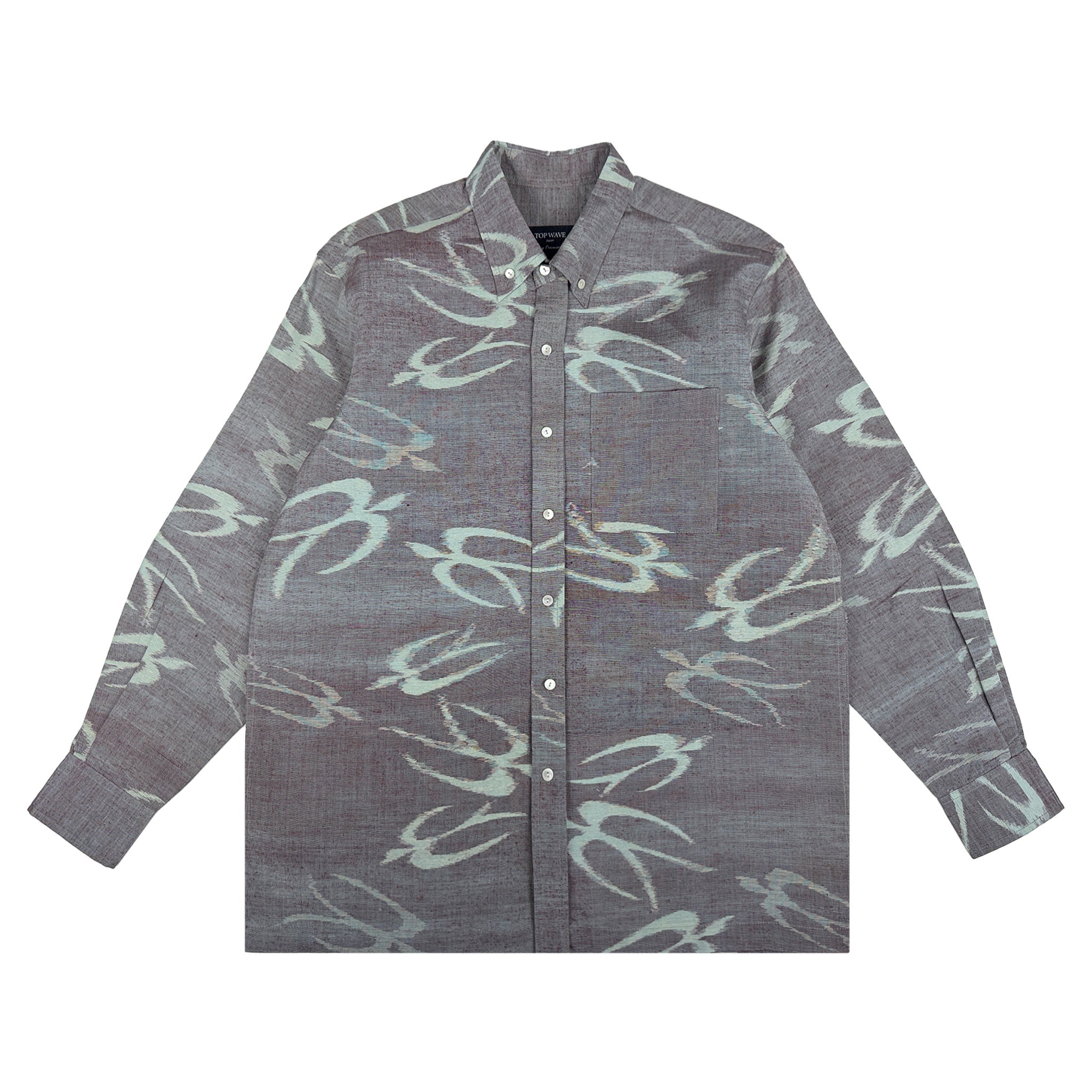 着物長袖シャツ メンズ M LSVN-M57-zoom-1