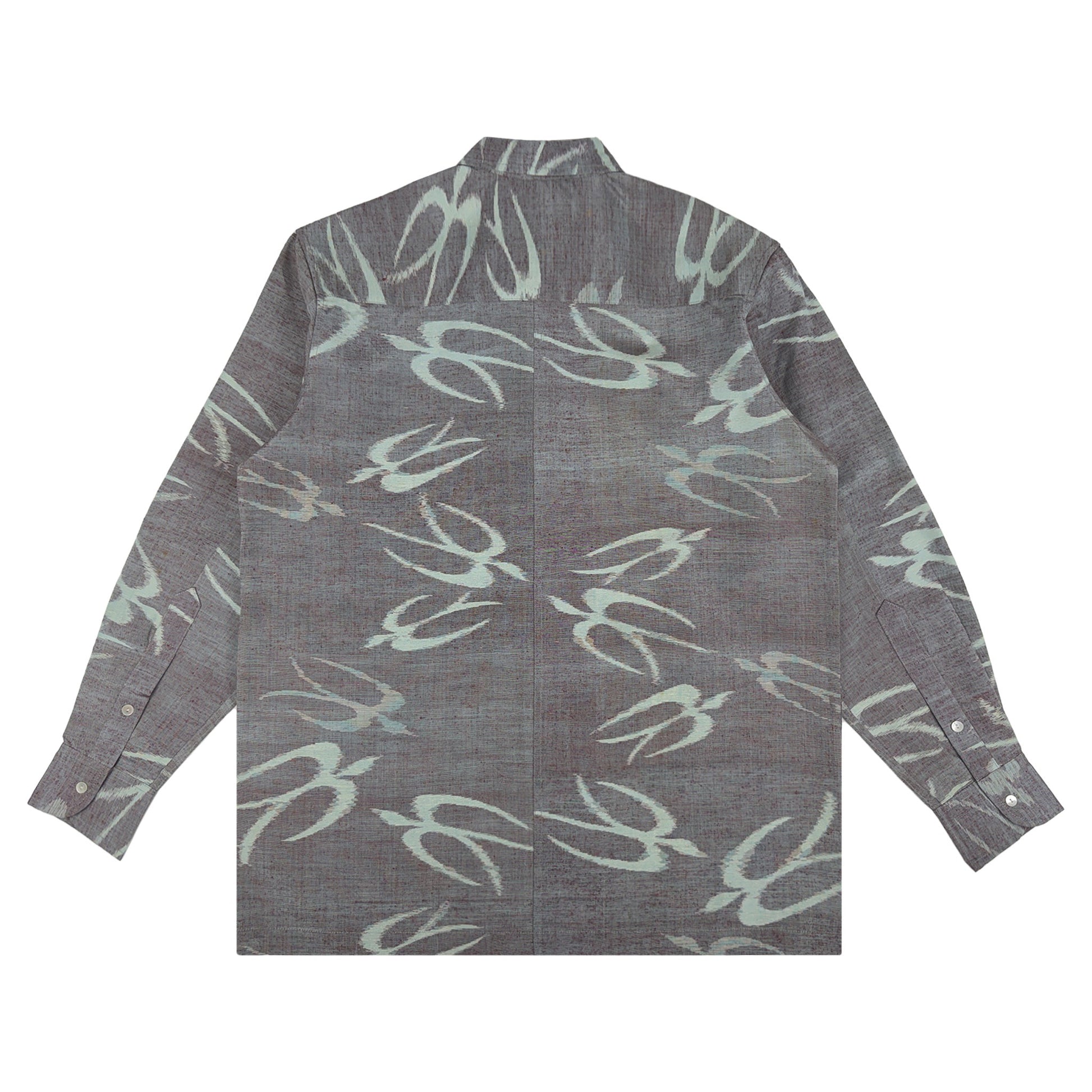 着物長袖シャツ メンズ M LSVN-M57-2