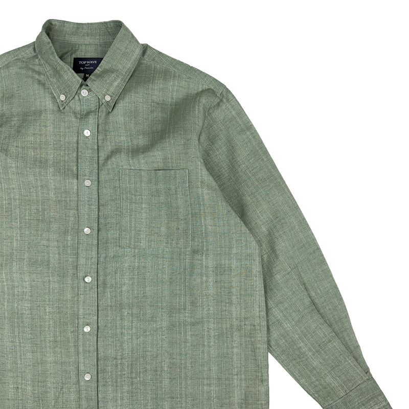 着物長袖シャツ メンズ M LSVN-M58-zoom-