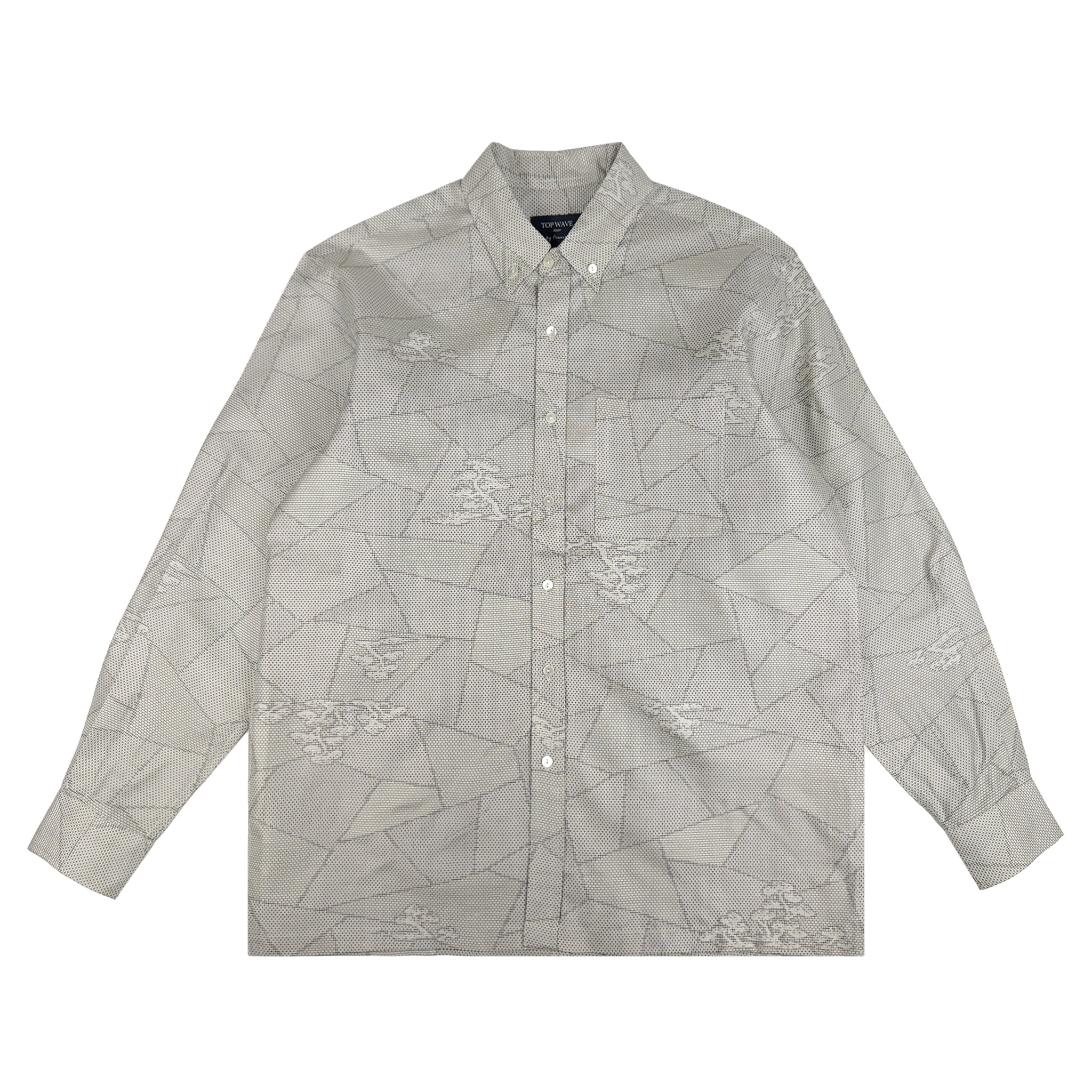 着物長袖シャツ メンズ M LSVN-M59